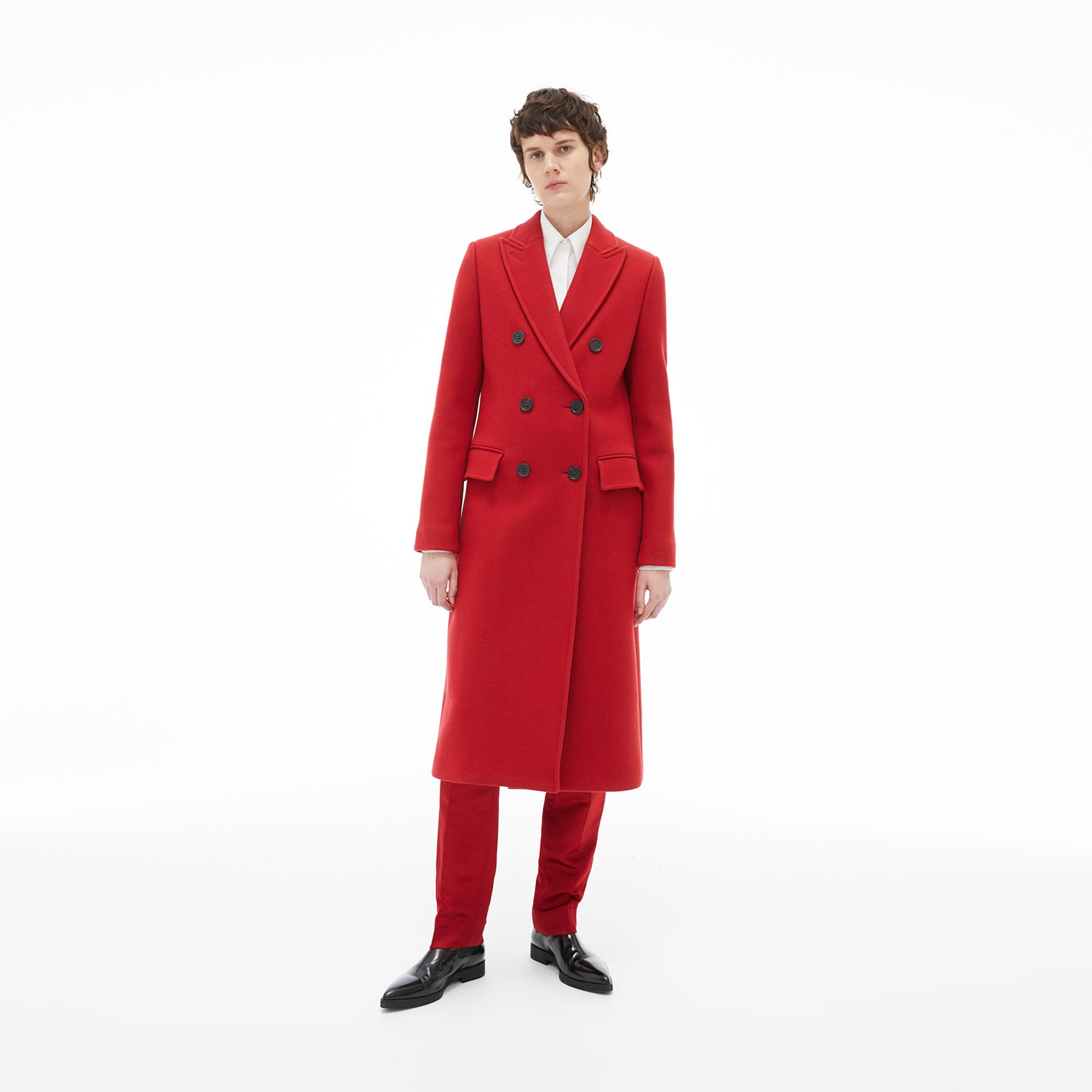 helmut lang red coat