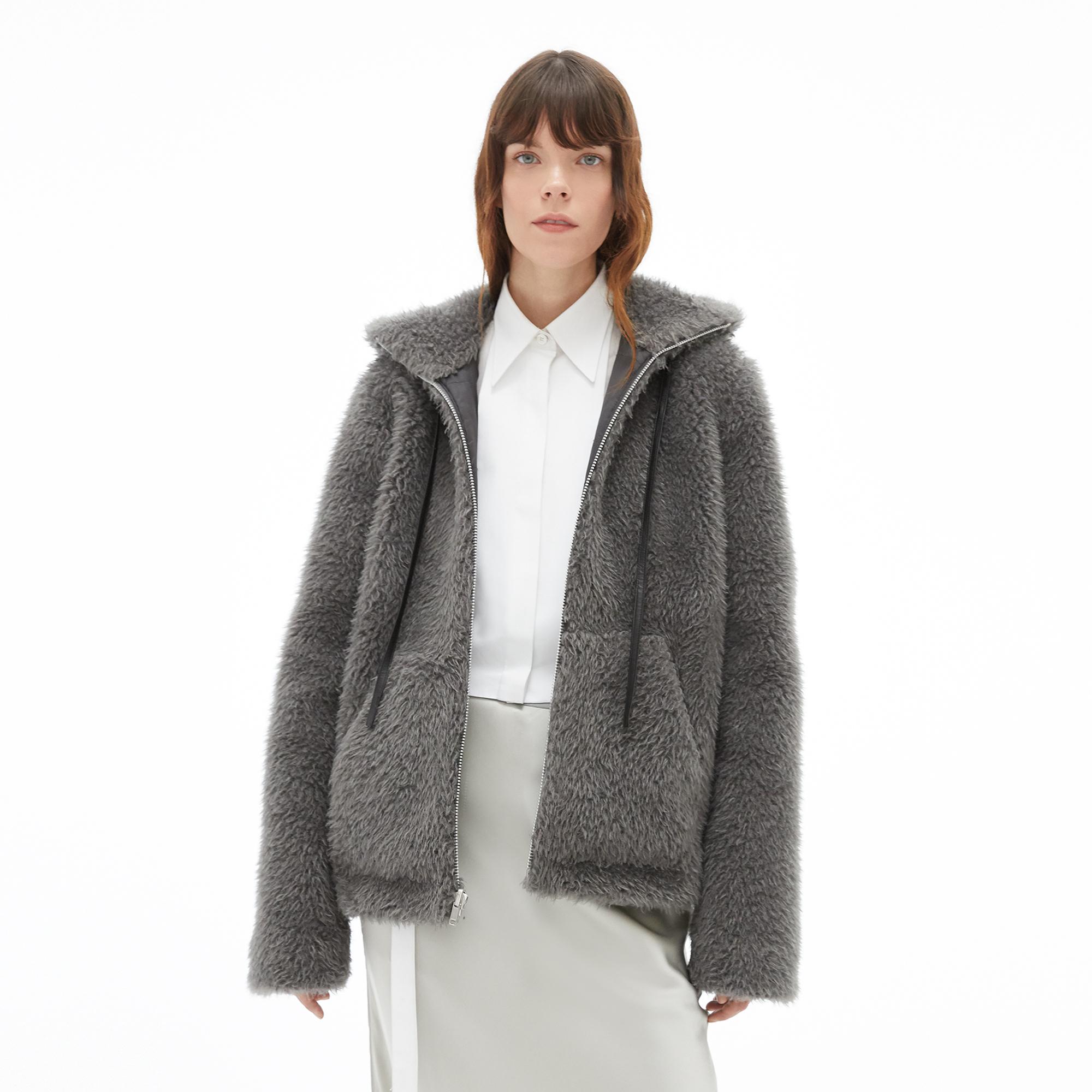 helmut lang fur bomber