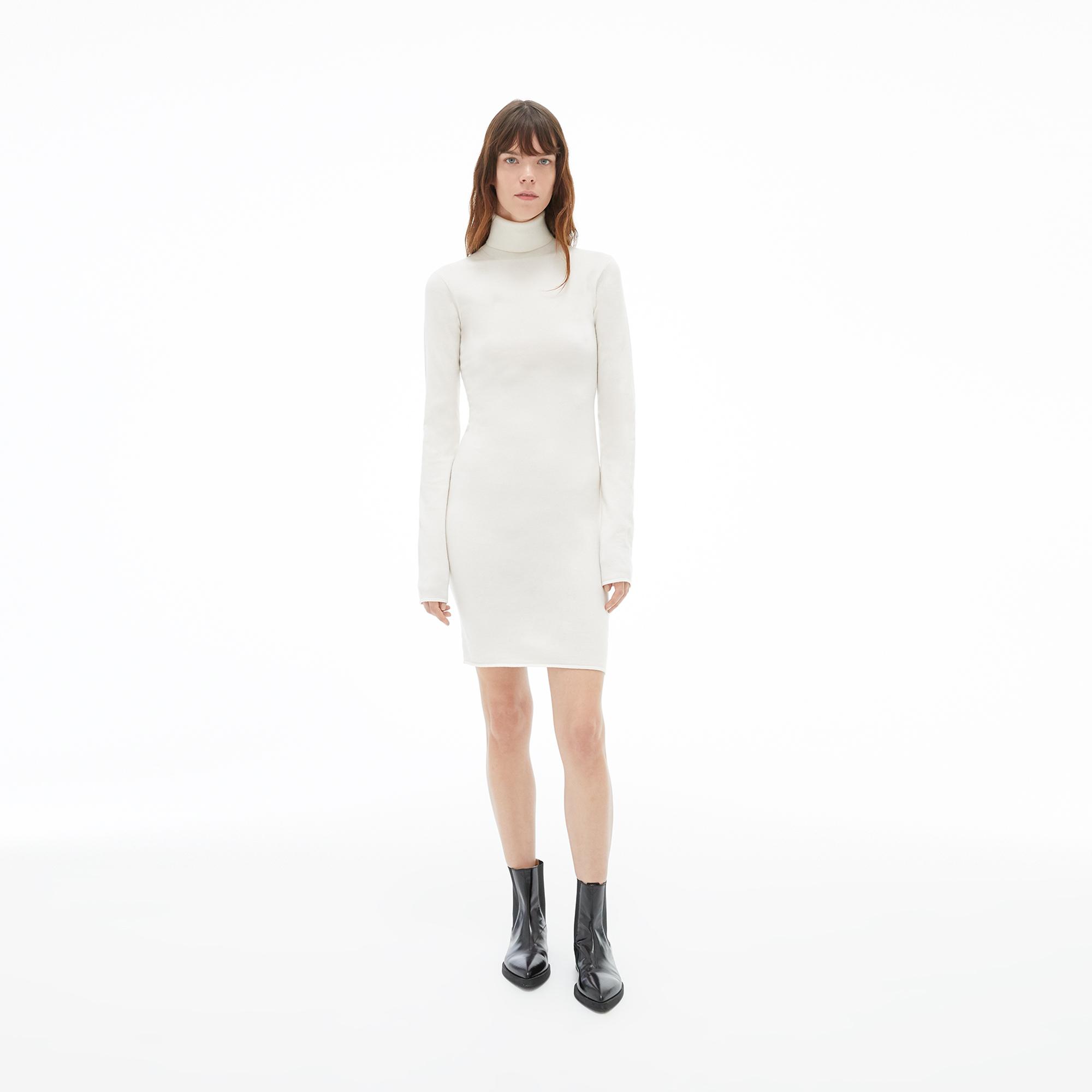 turtleneck wool dress