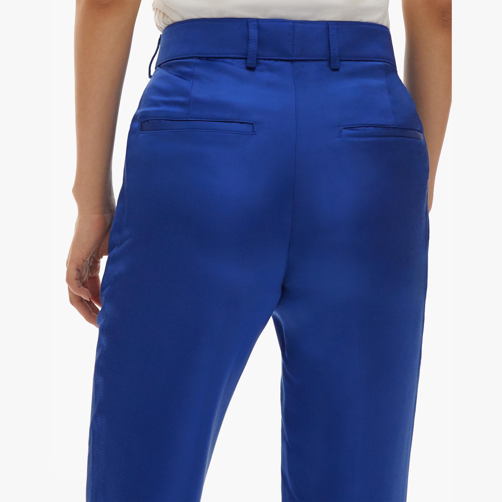 navy blue satin pants