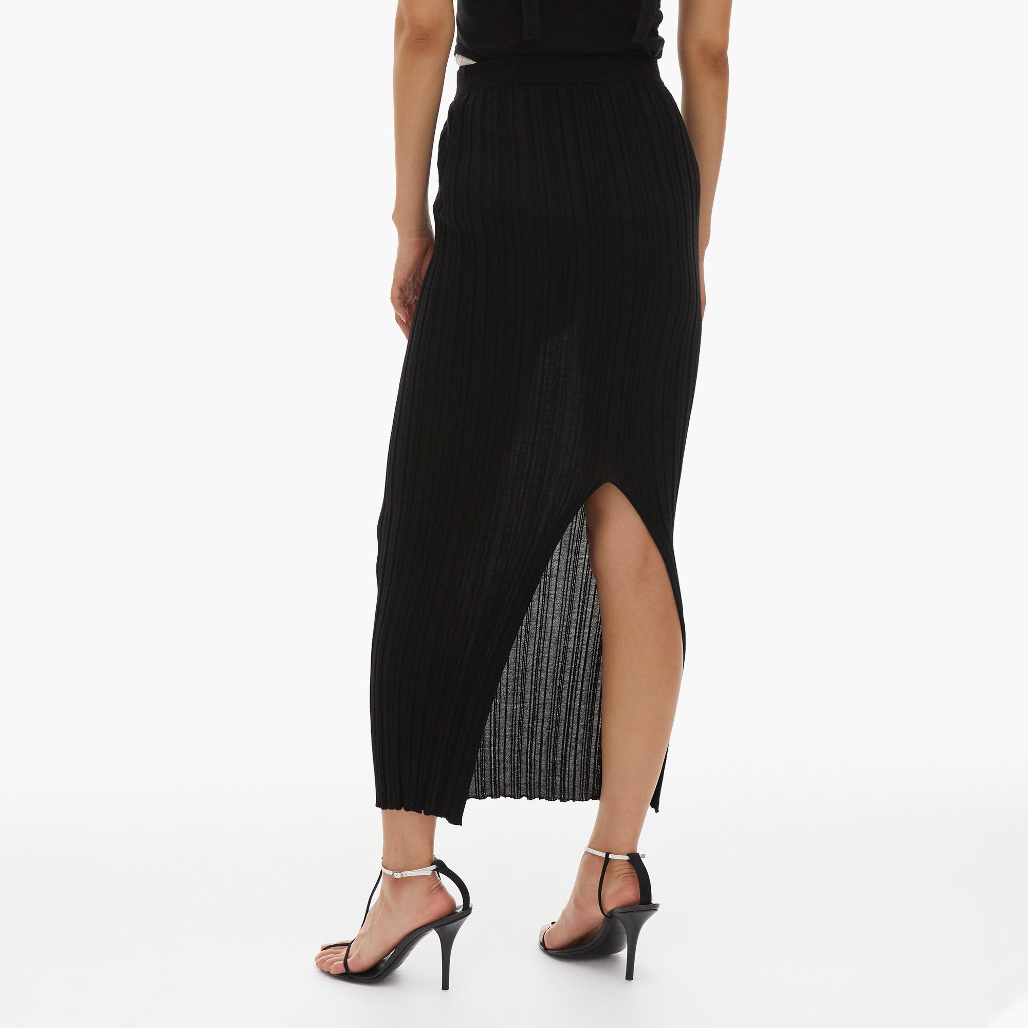 Helmut Lang Fine Wool Rib Skirt | WWW.HELMUTLANG.COM