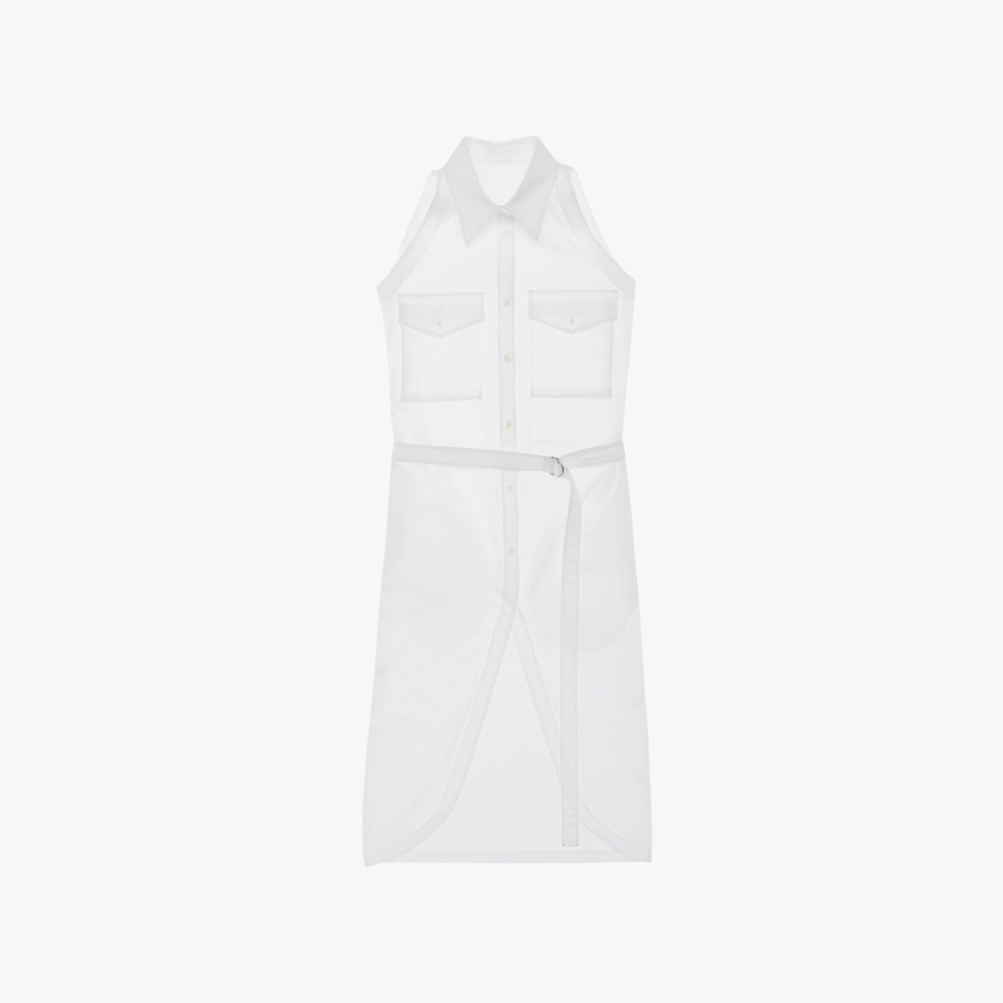 helmut lang white shirt dress