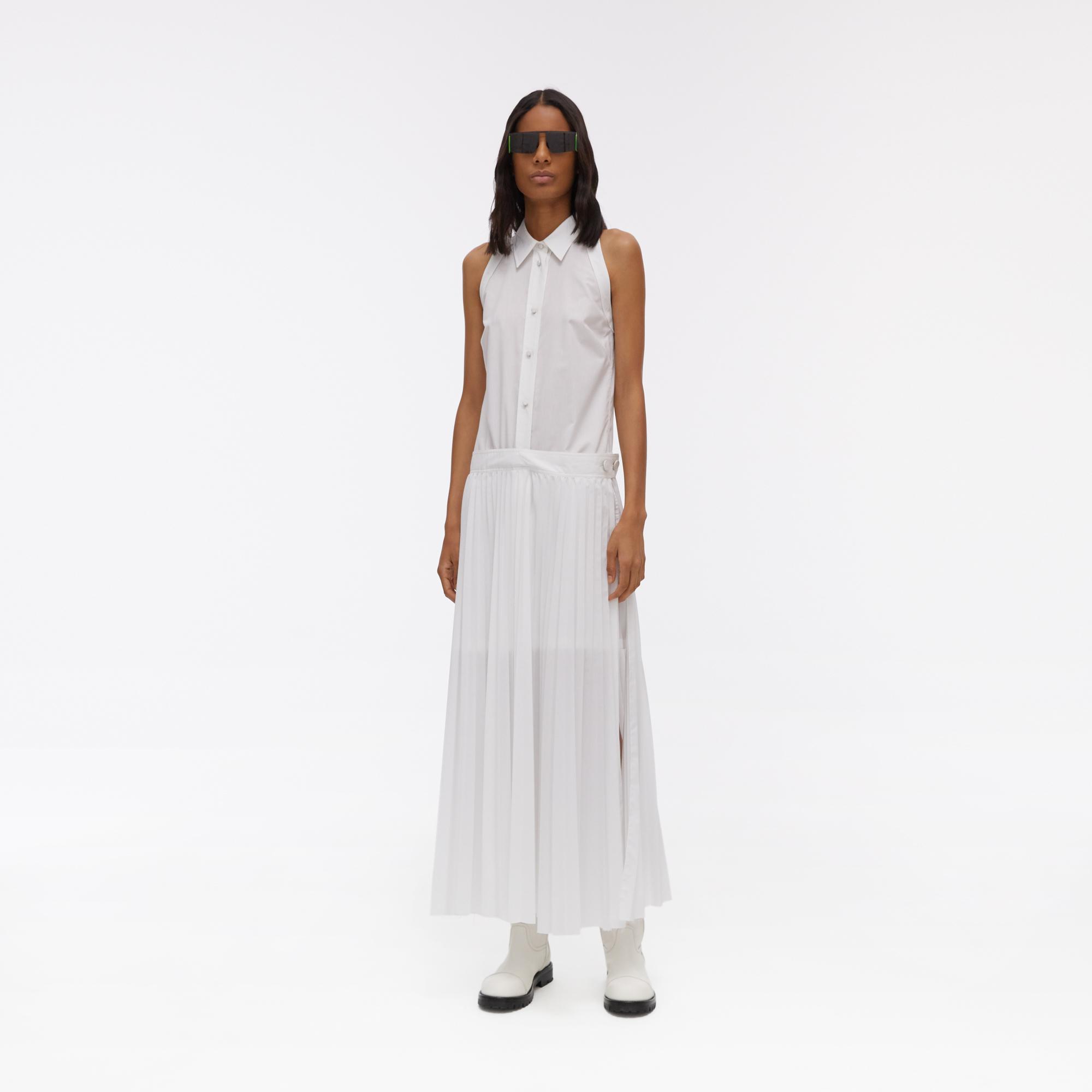 helmut lang white shirt dress