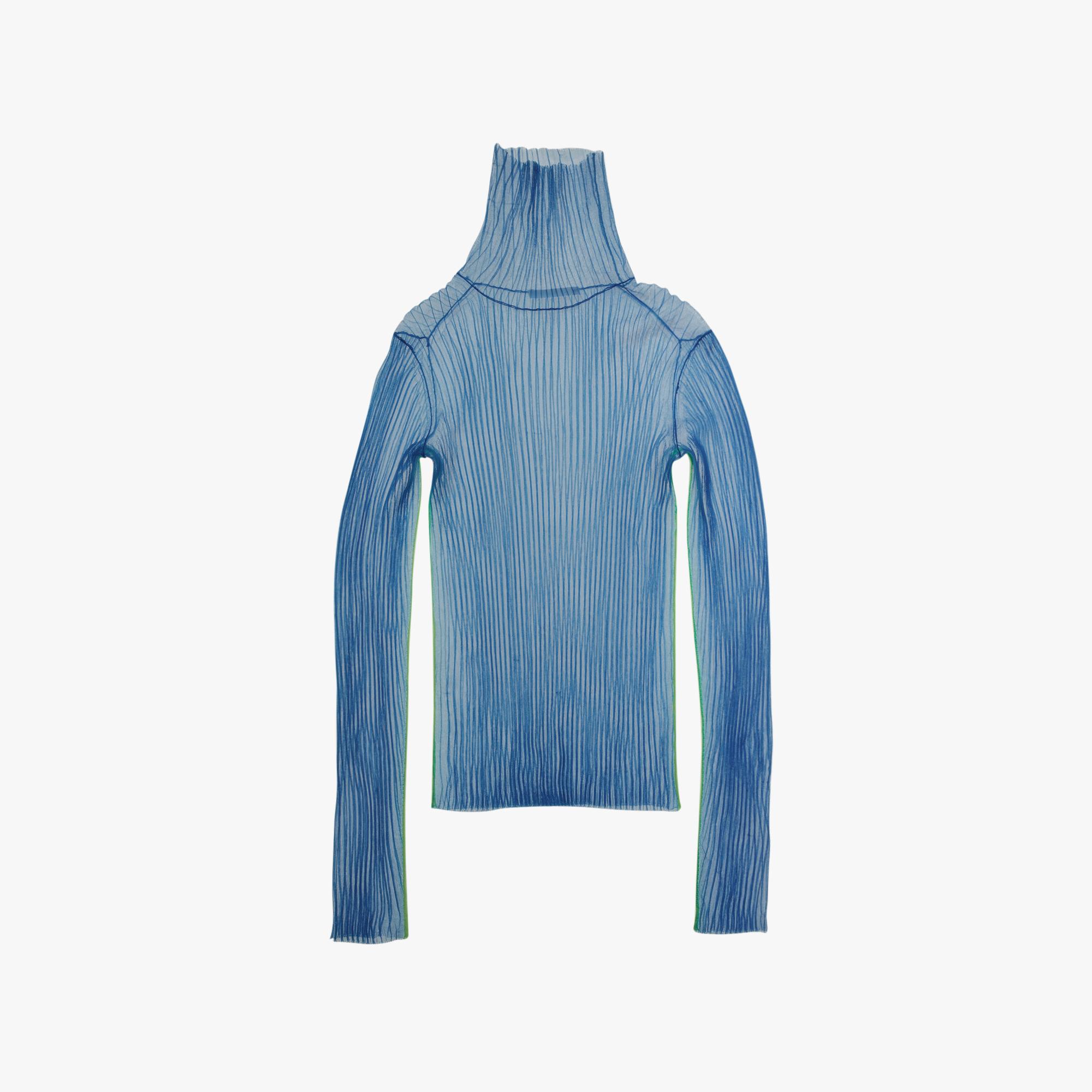 sheer white turtleneck