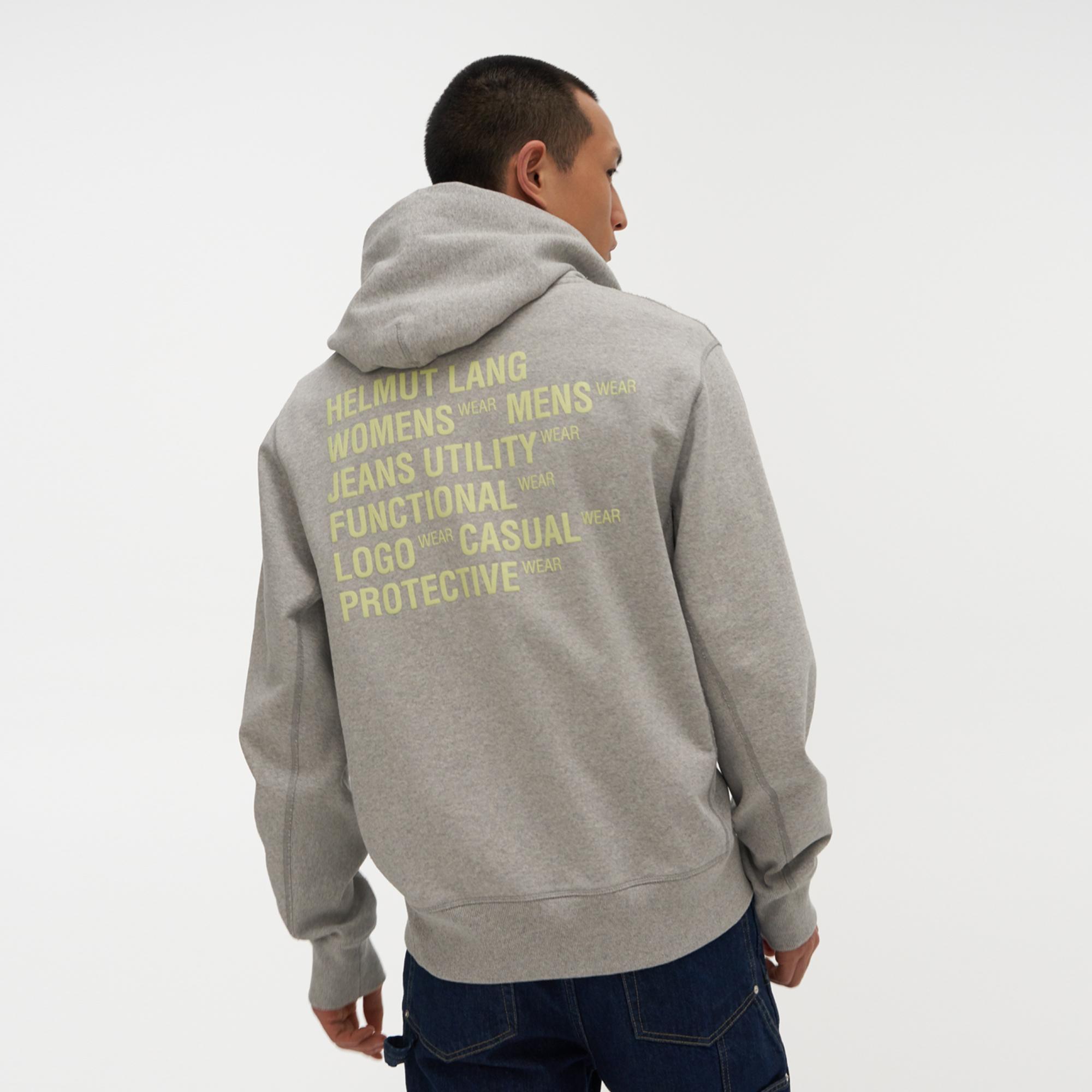 helmut lang hoodie grey