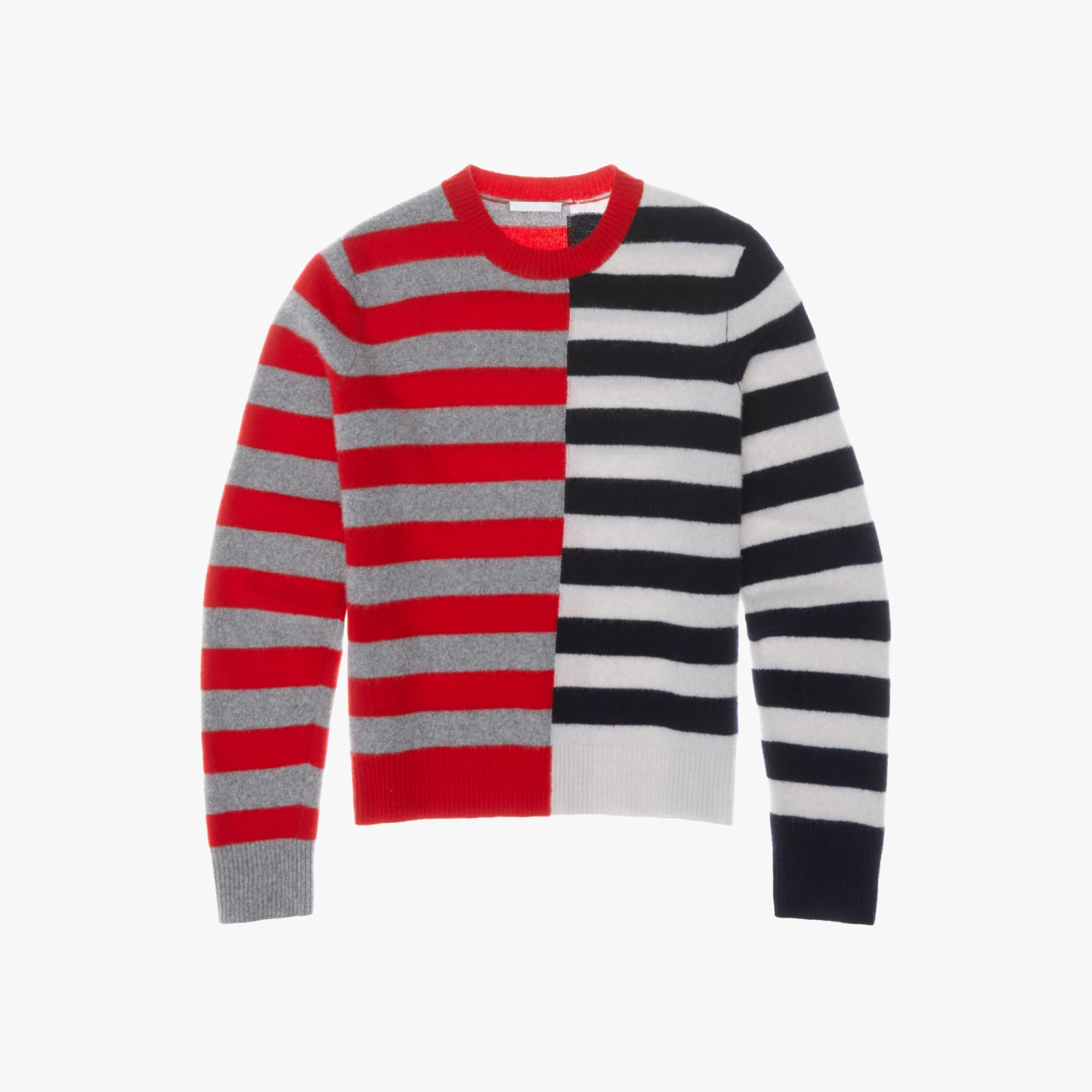 striped crewneck sweater