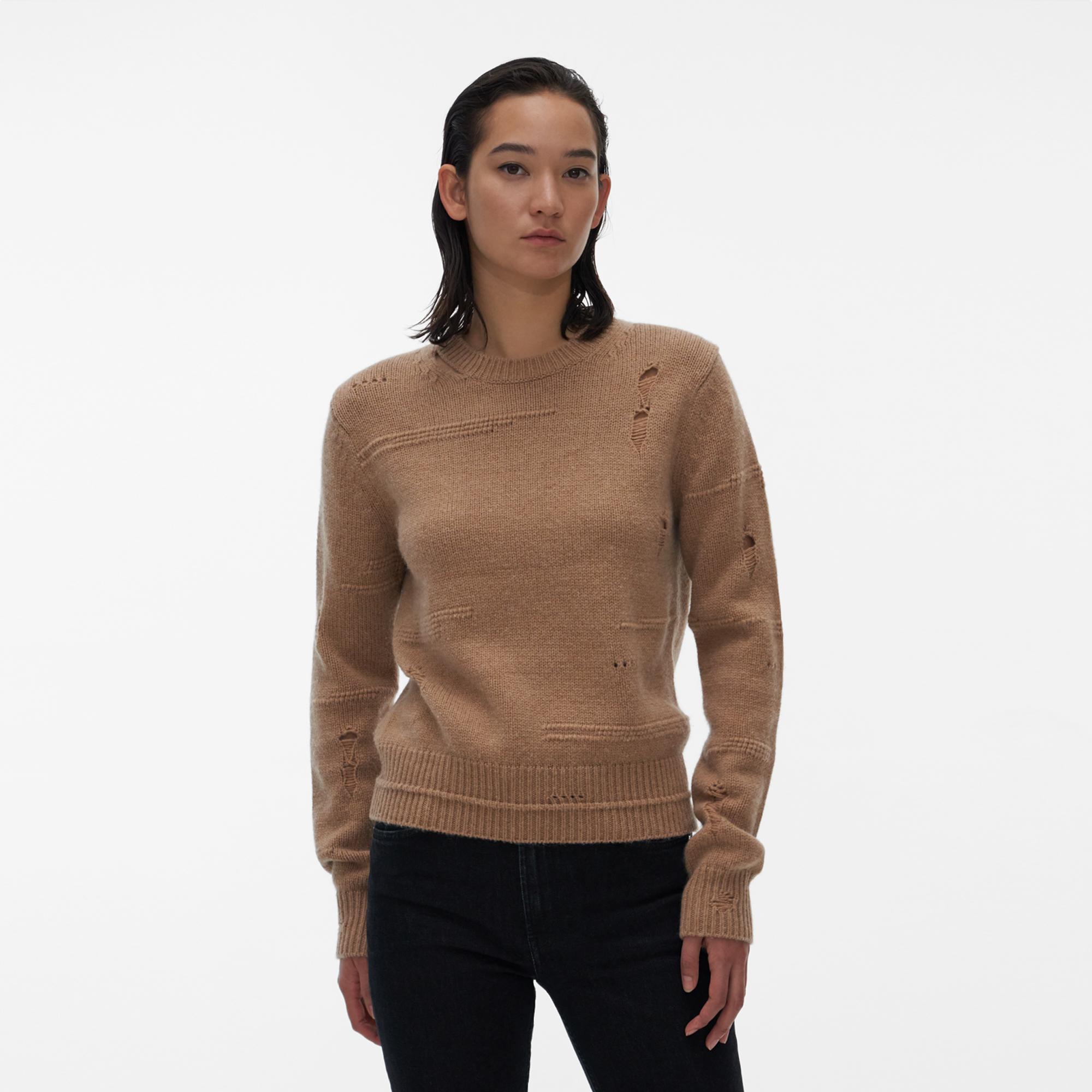 distressed crewneck
