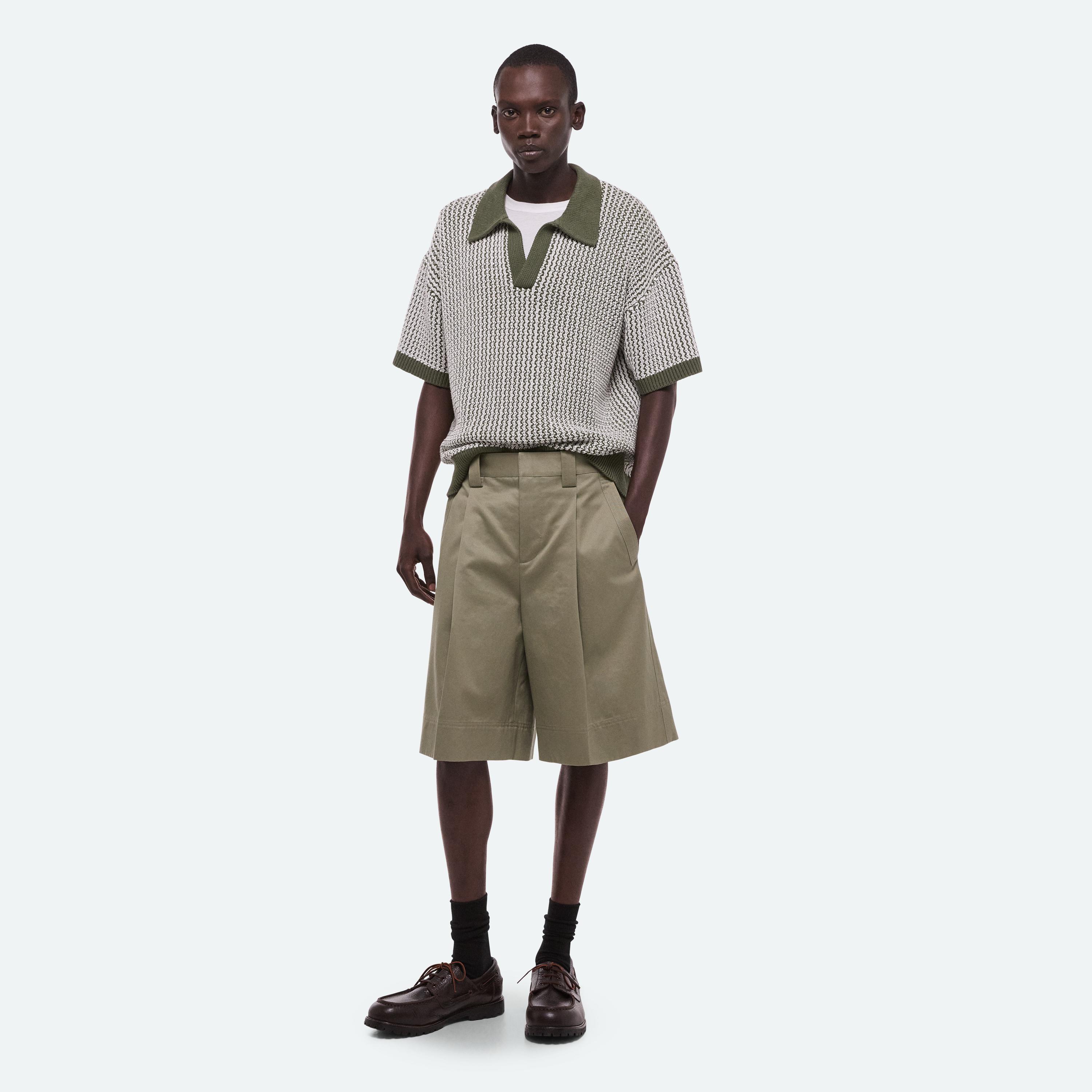 Chino Pleated Shorts