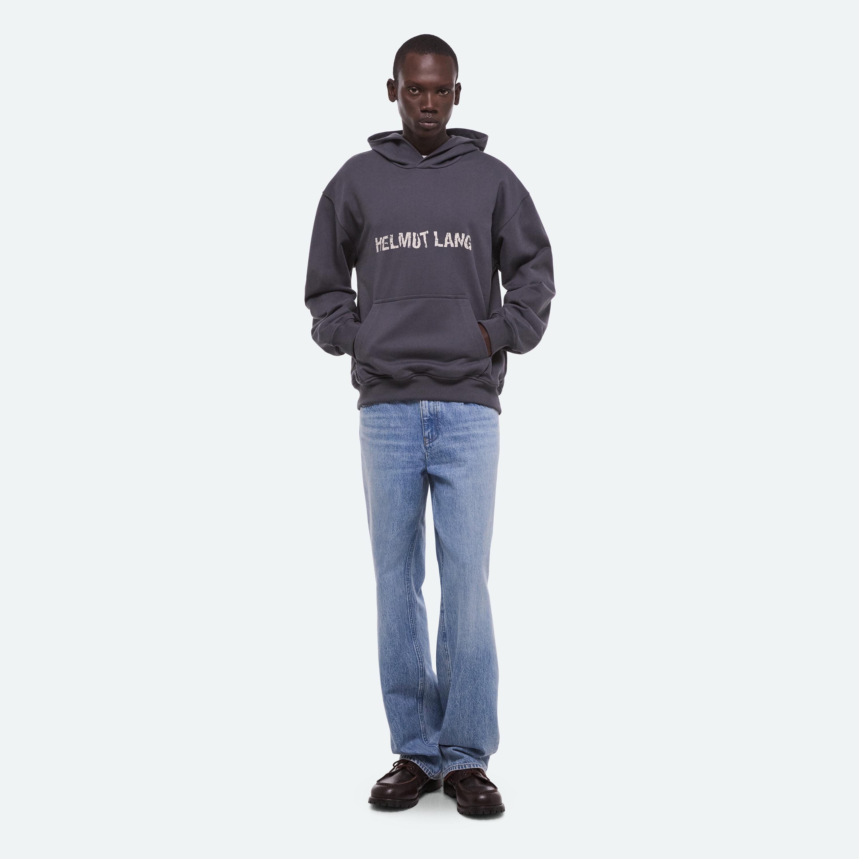 Helmut Lang Crumpled Logo Hoodie