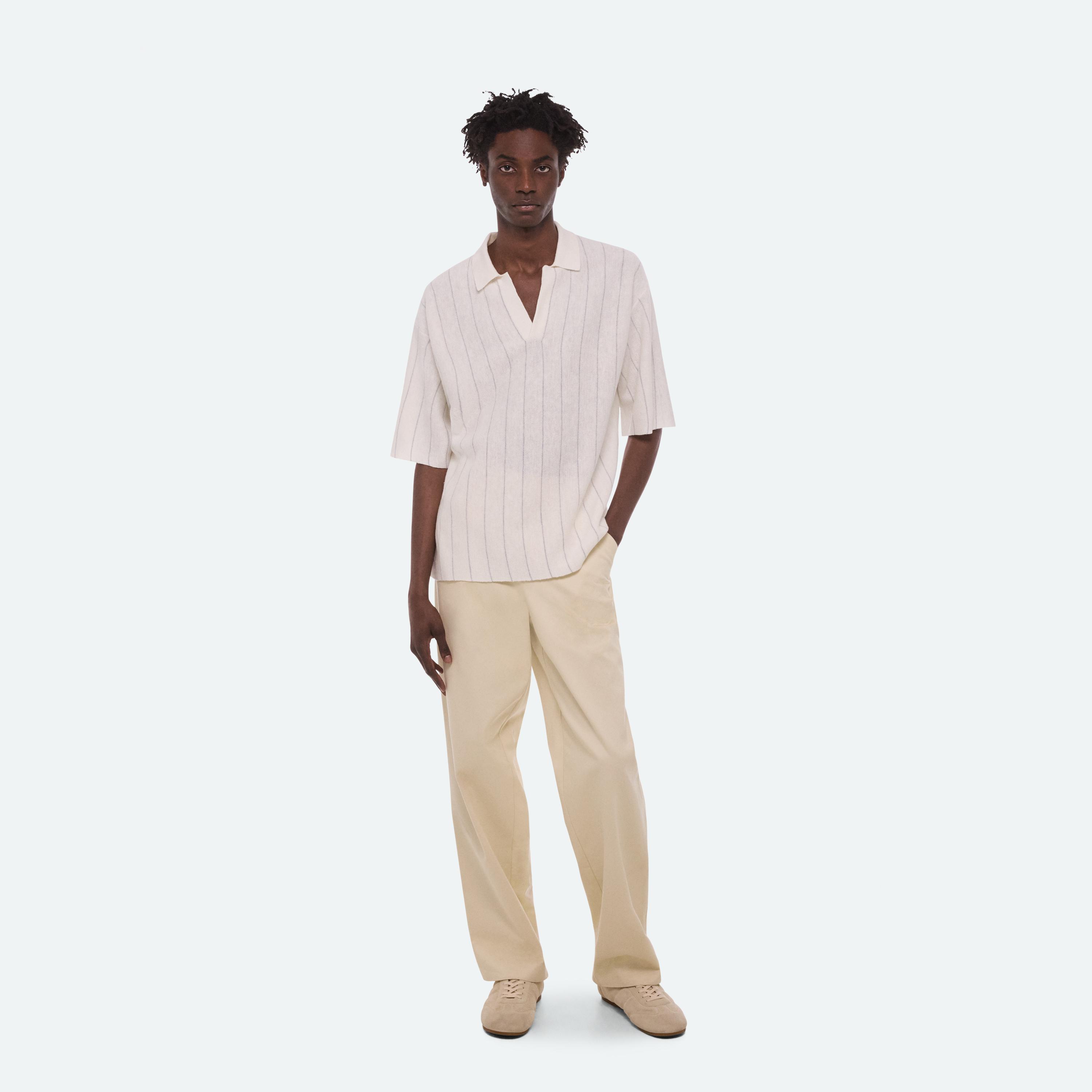Helmut Lang Short Sleeve Stripe Polo