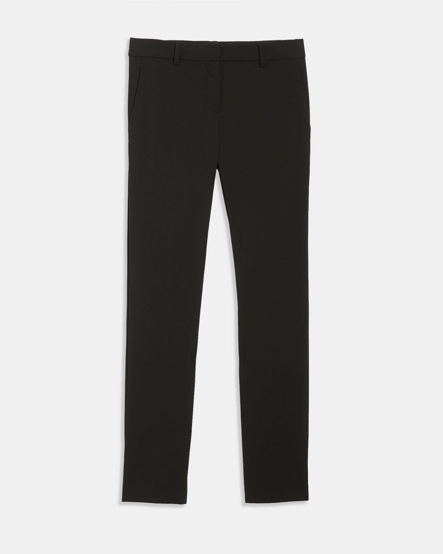 Theory Stretch Wool Classic Crop Pant | Theory.com