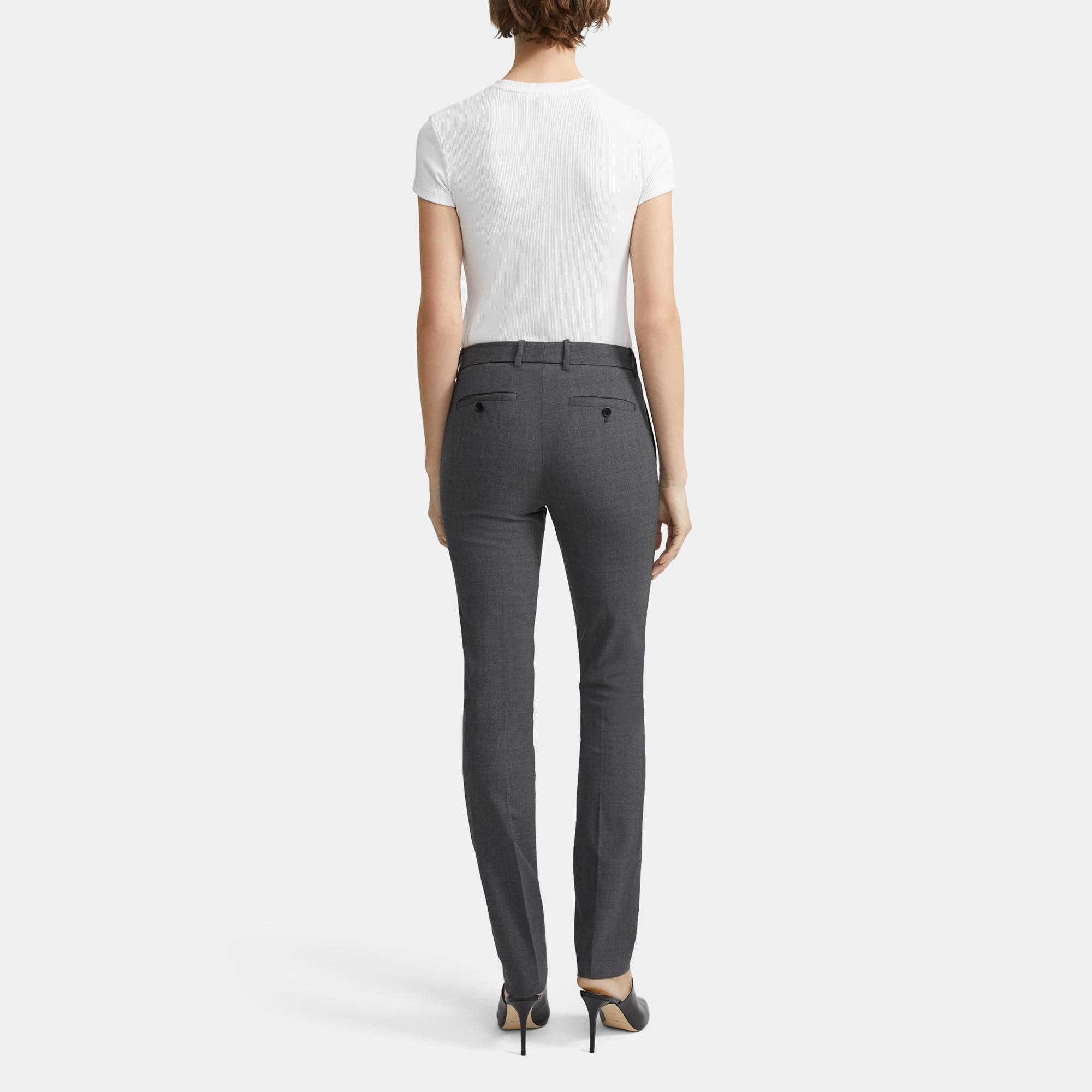 theory stretch wool slim pant
