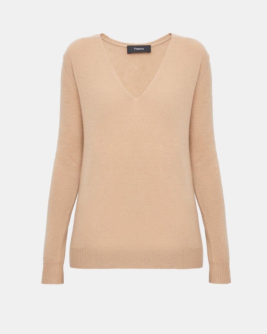 Feather Cashmere V-Neck Sweater | Theory