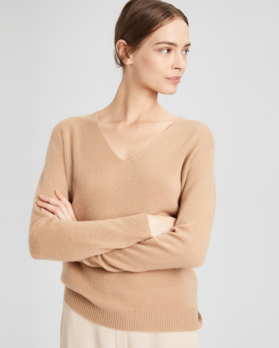 Feather Cashmere V-Neck Sweater | Theory