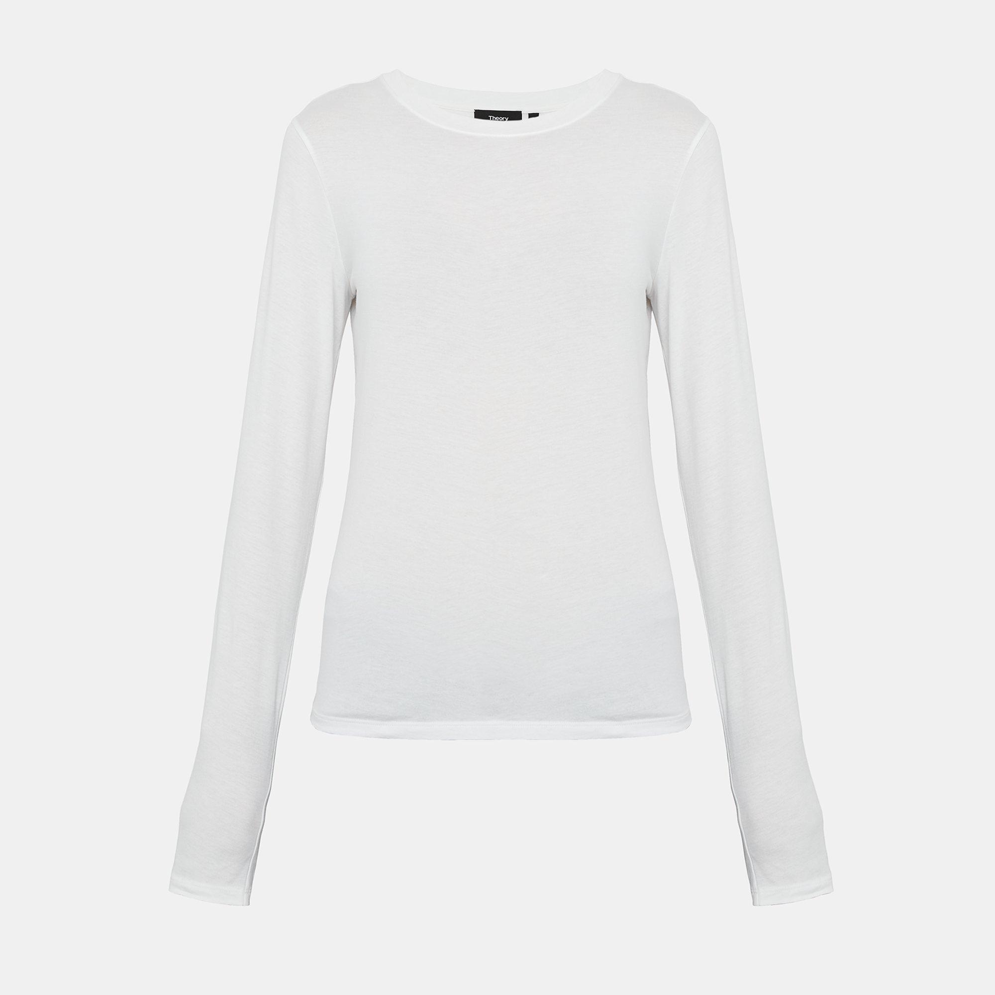 stretch cotton long sleeve tee