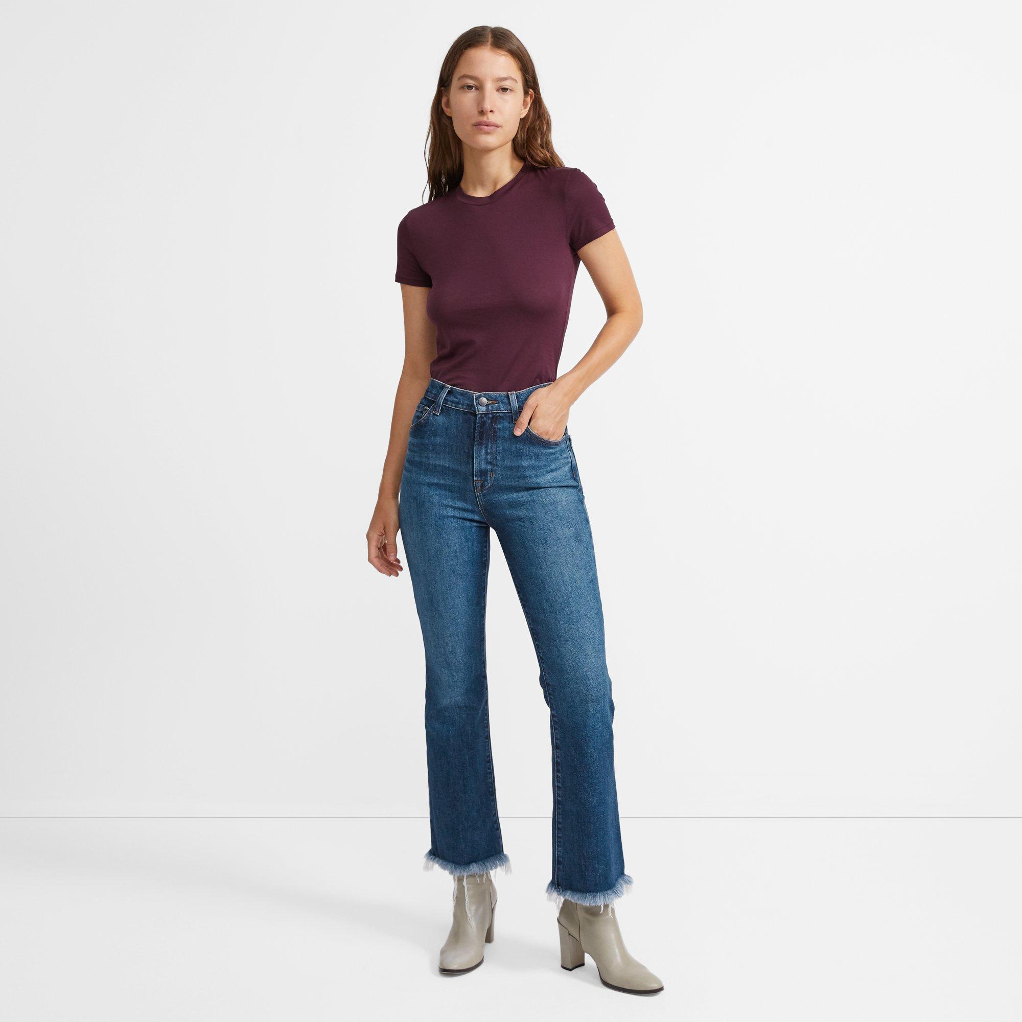 high rise flare jean