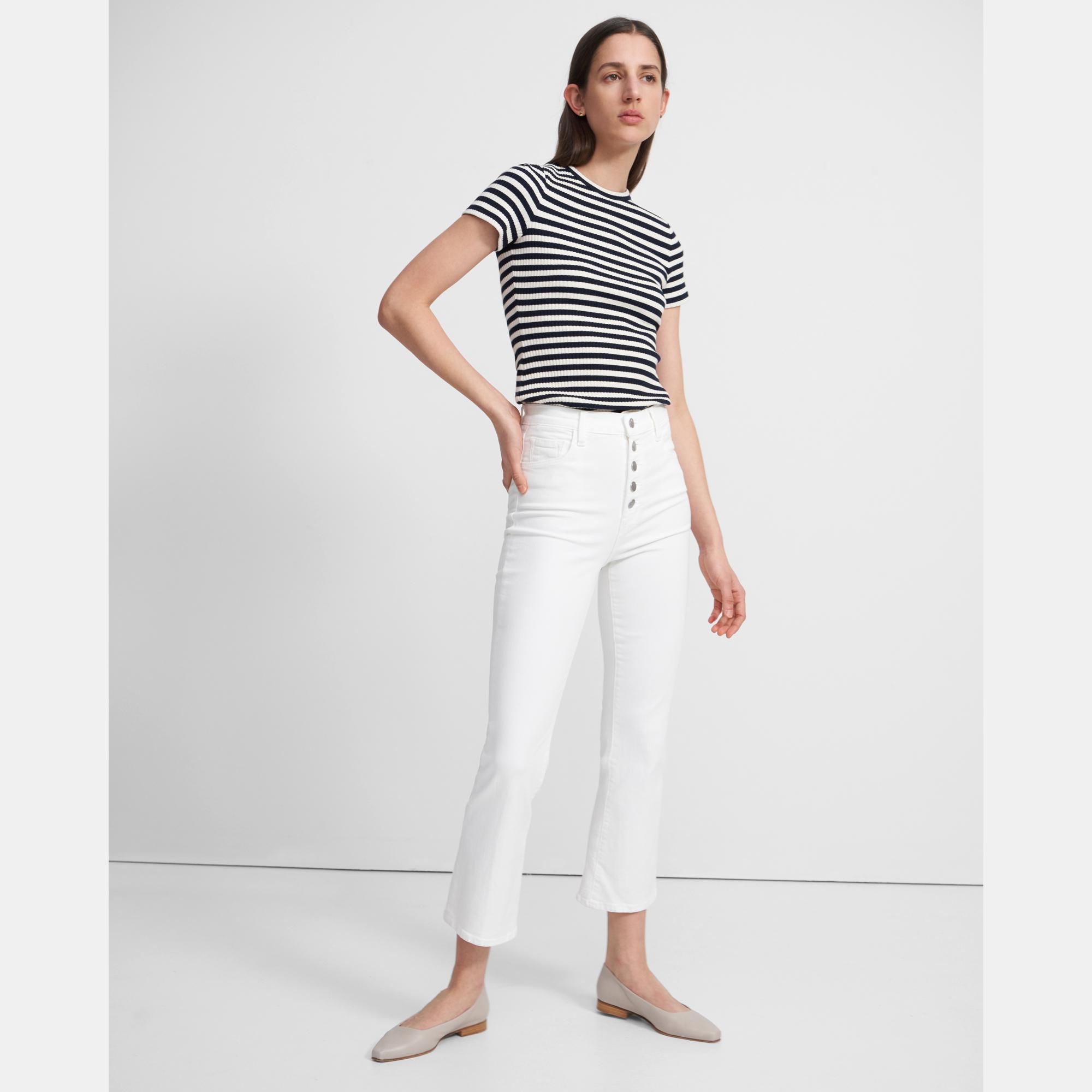 j brand cropped flare jeans