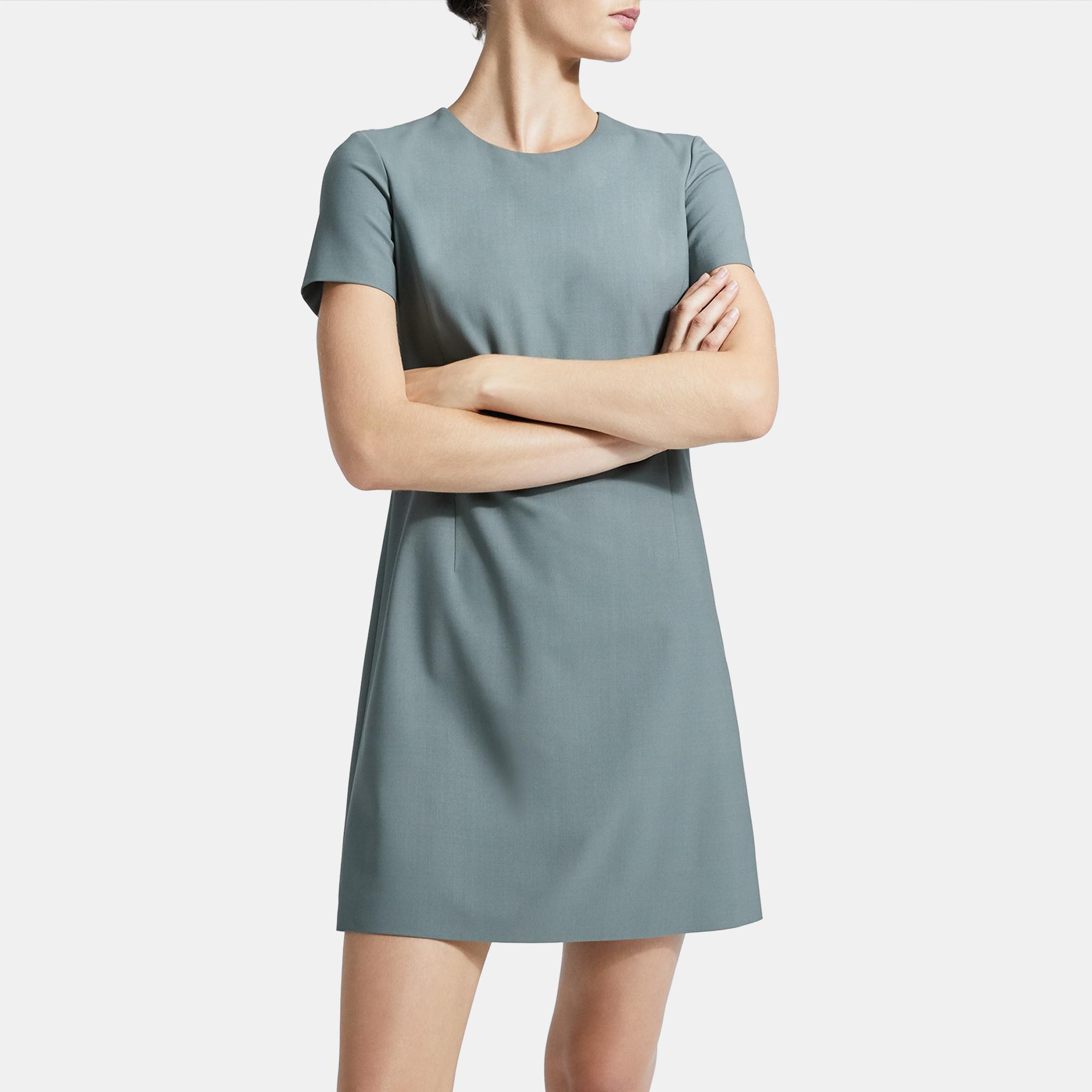 theory good wool shift dress