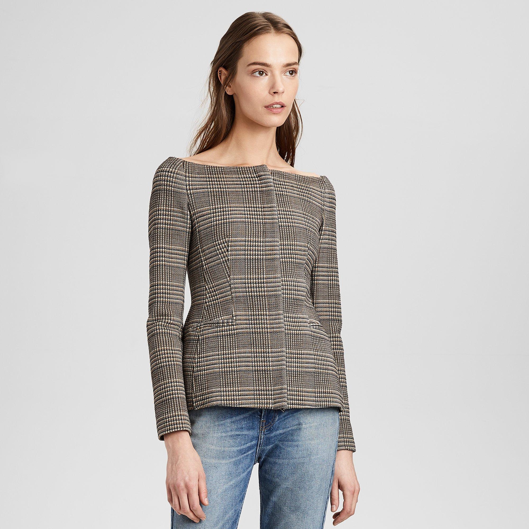 Wool Off-The-Shoulder Jacket | Theory