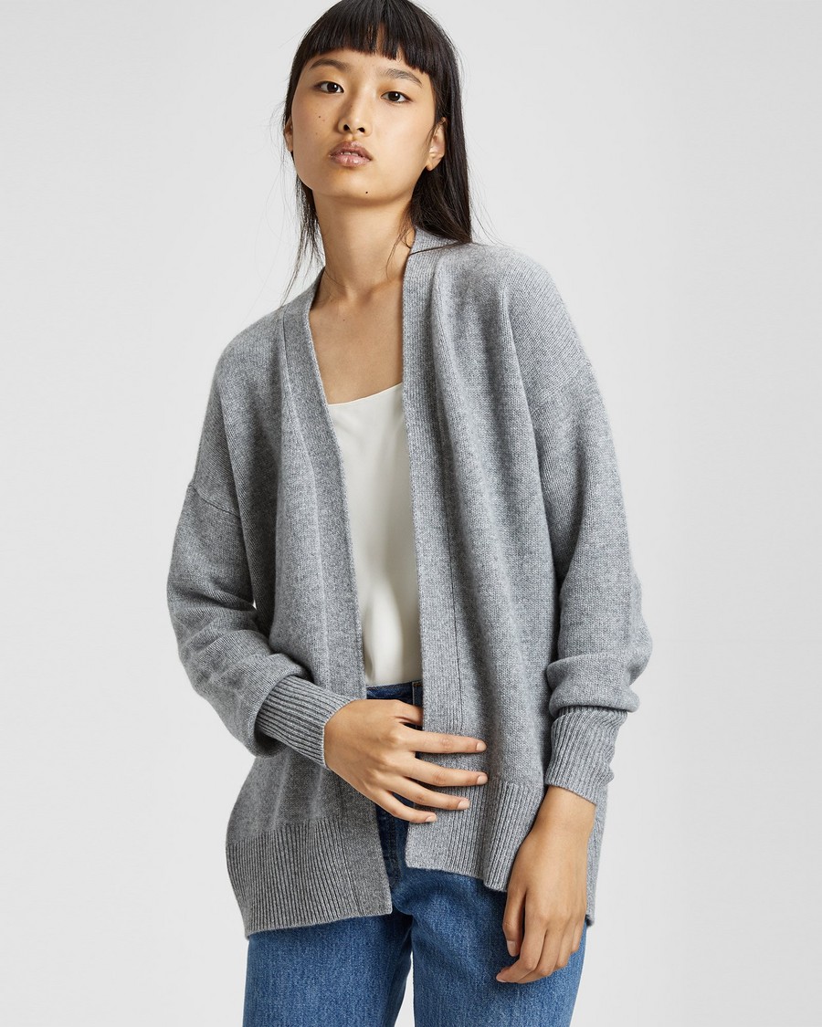 Cashmere Oversized Open-Front Cardigan | Theory