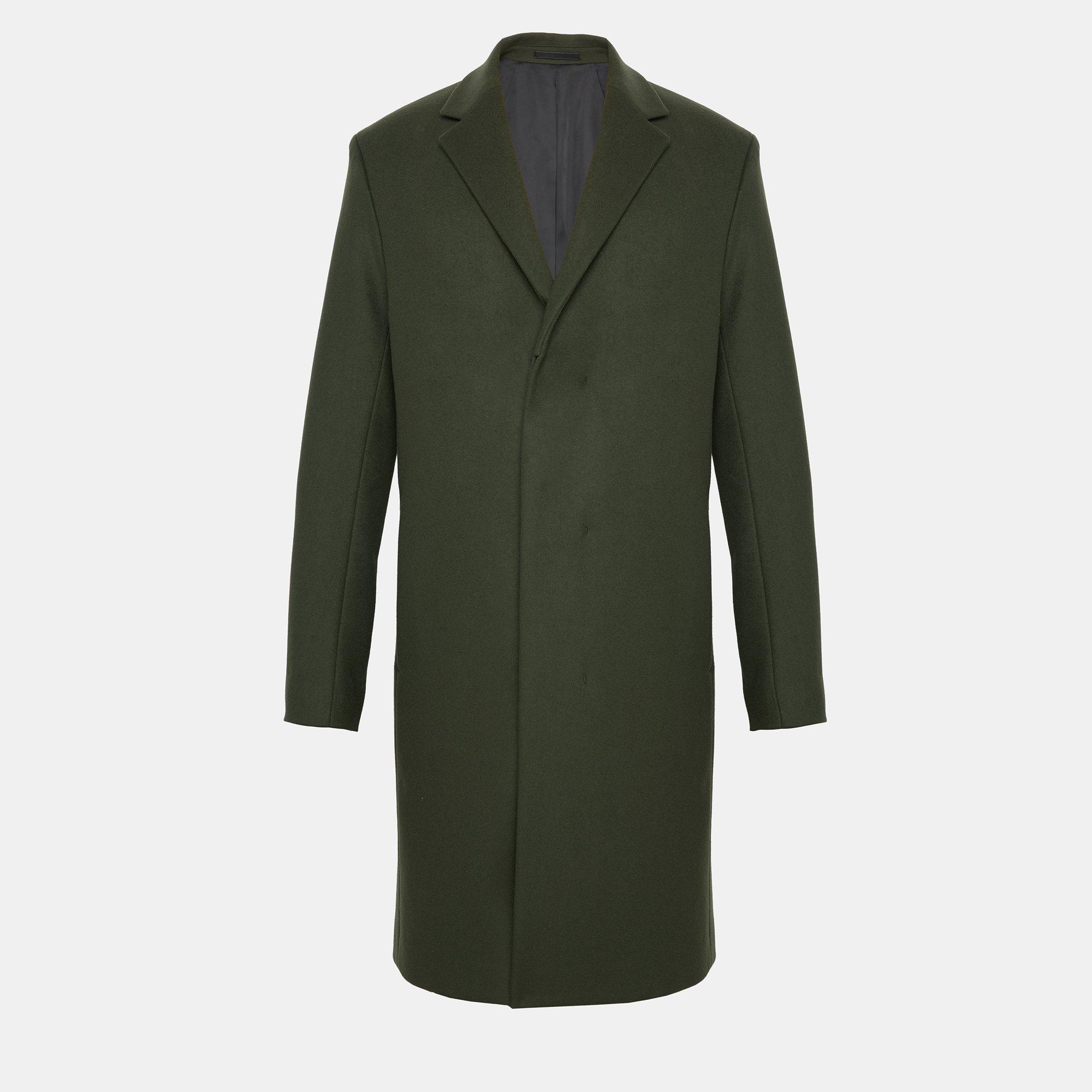 Wool Melton Tailored Top Coat | Theory