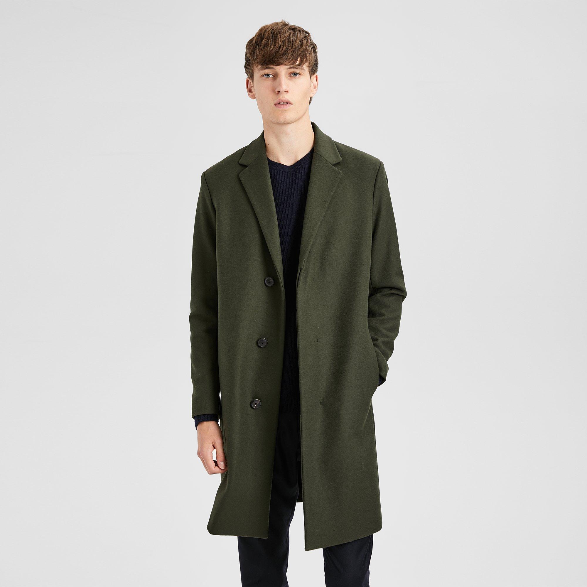 Theory Mens Cahsmere Wool Top Coat