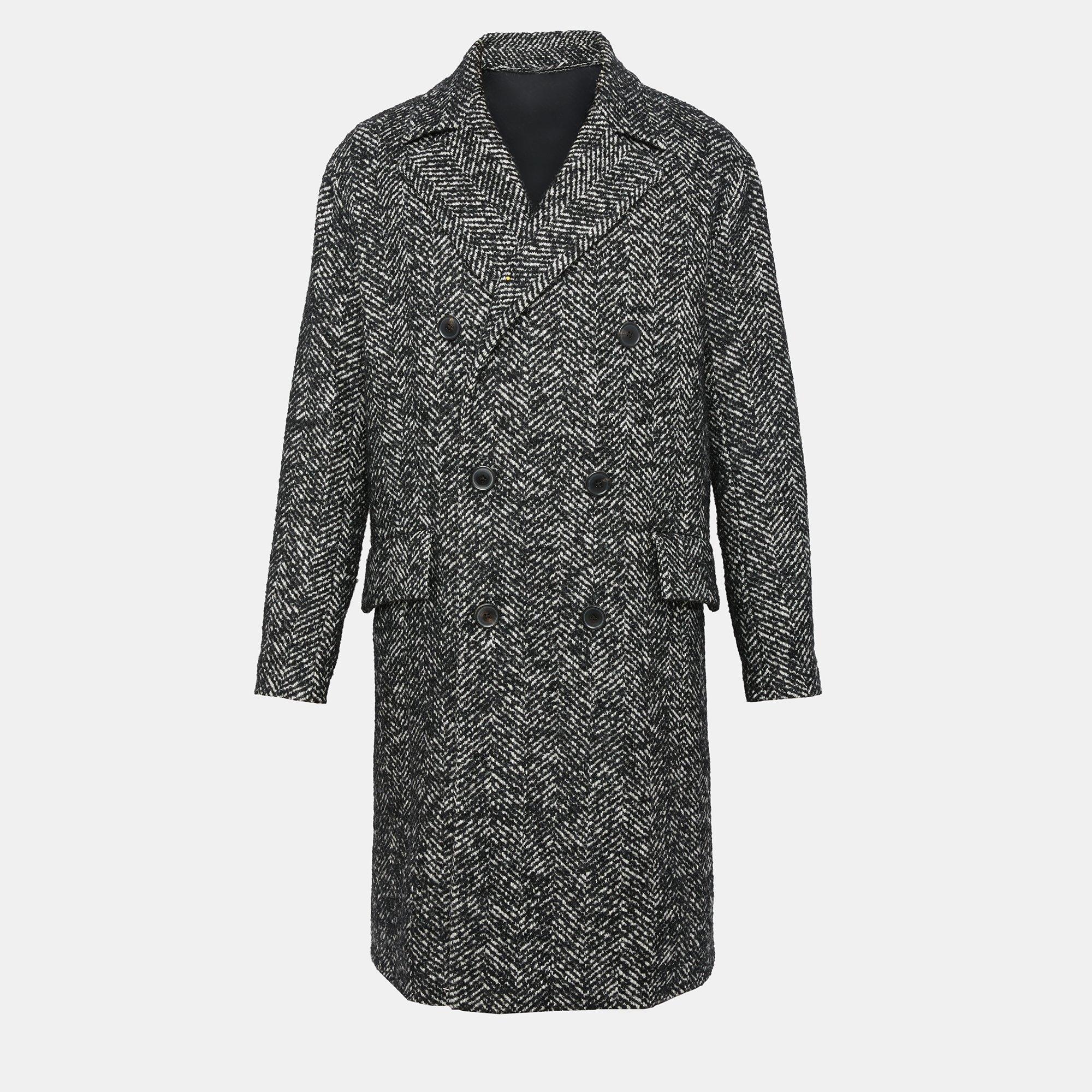 oversized herringbone coat