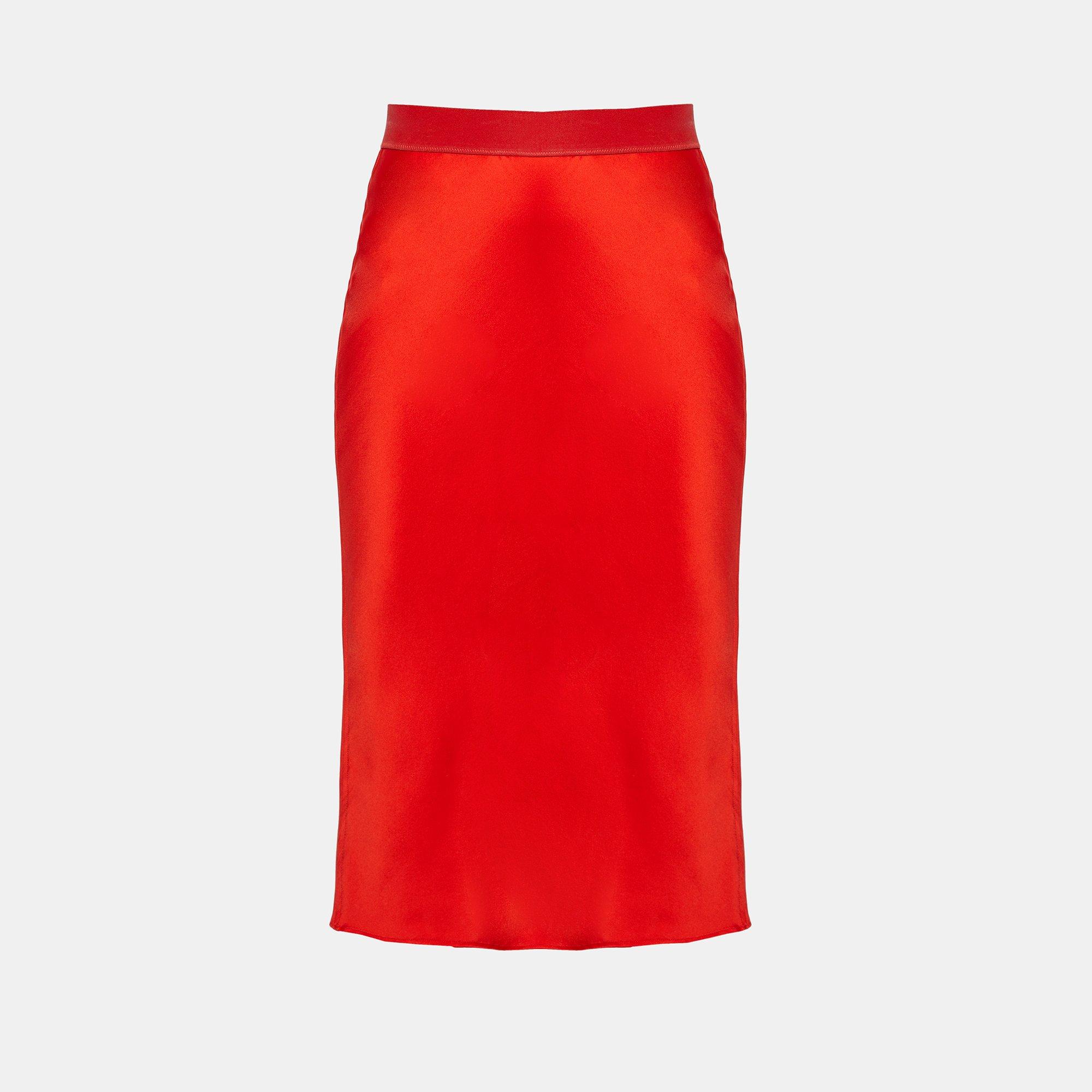 red slip skirt