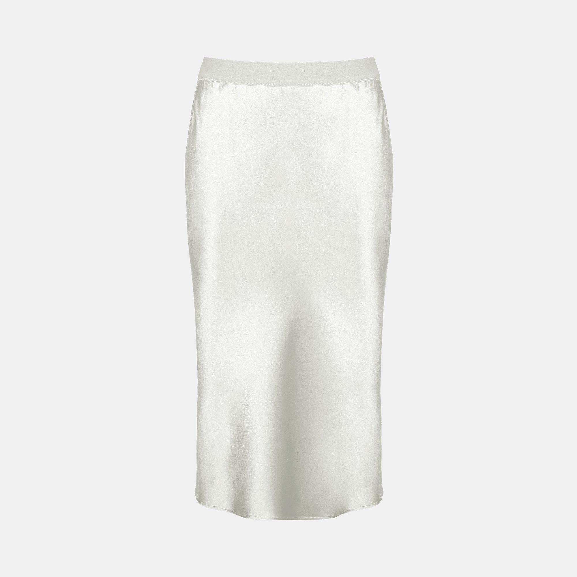 slip skirt white