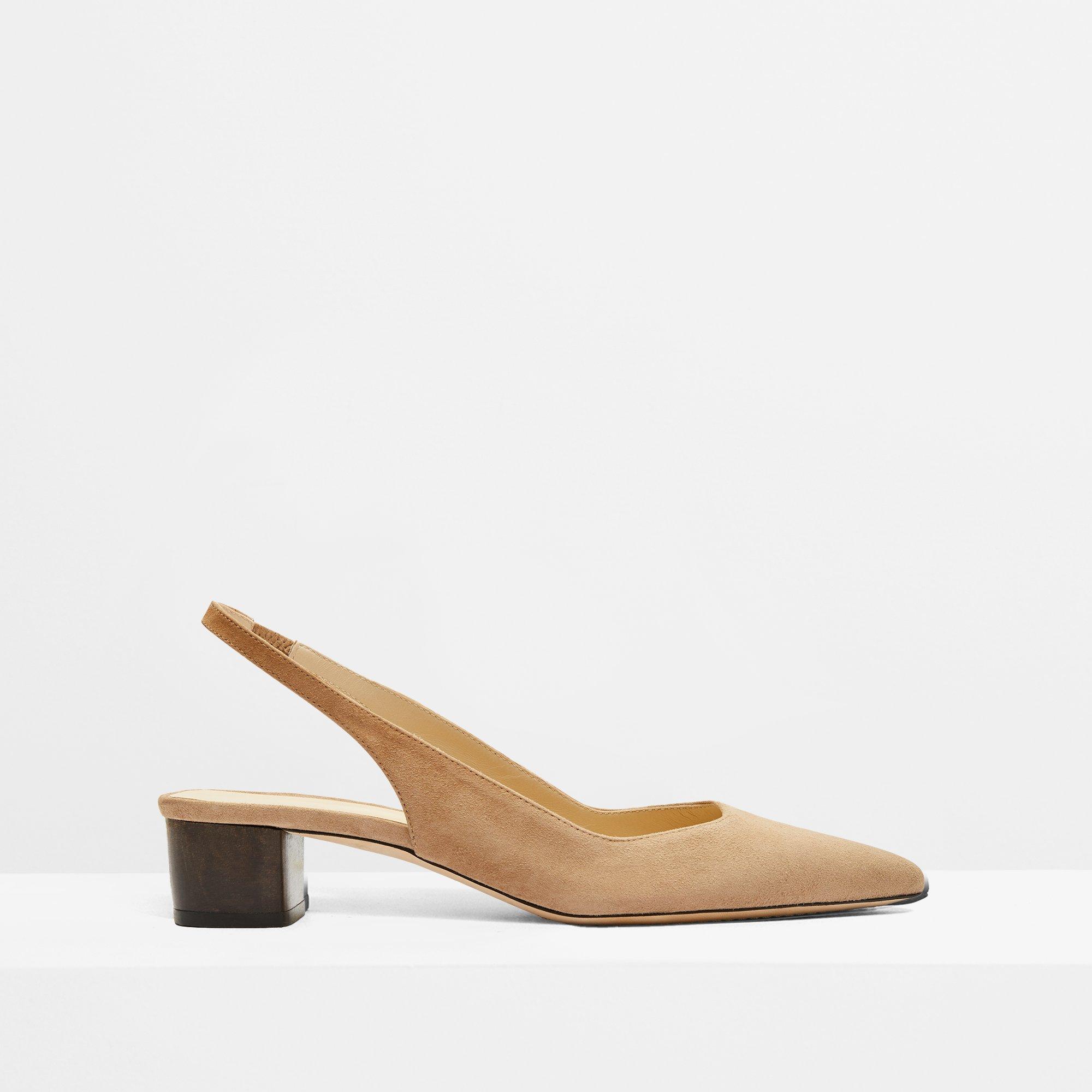almond toe slingbacks