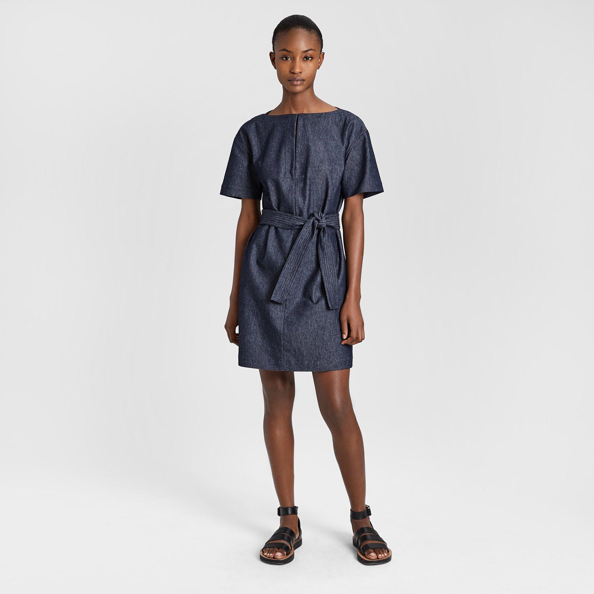 theory belted shift dress