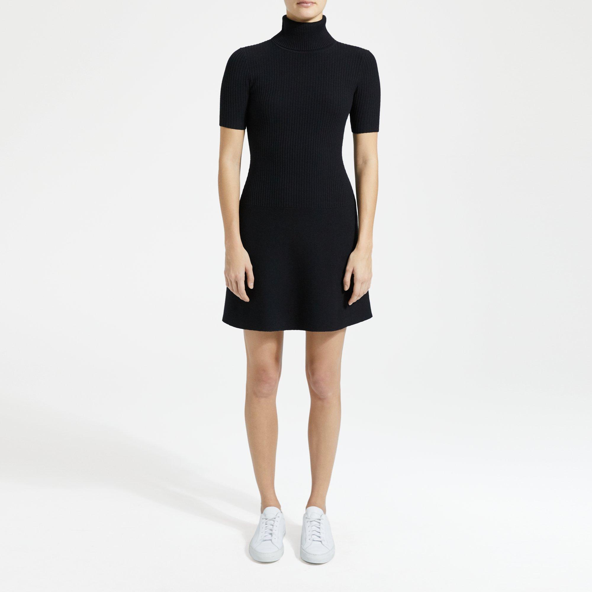 turtleneck dress short sleeve