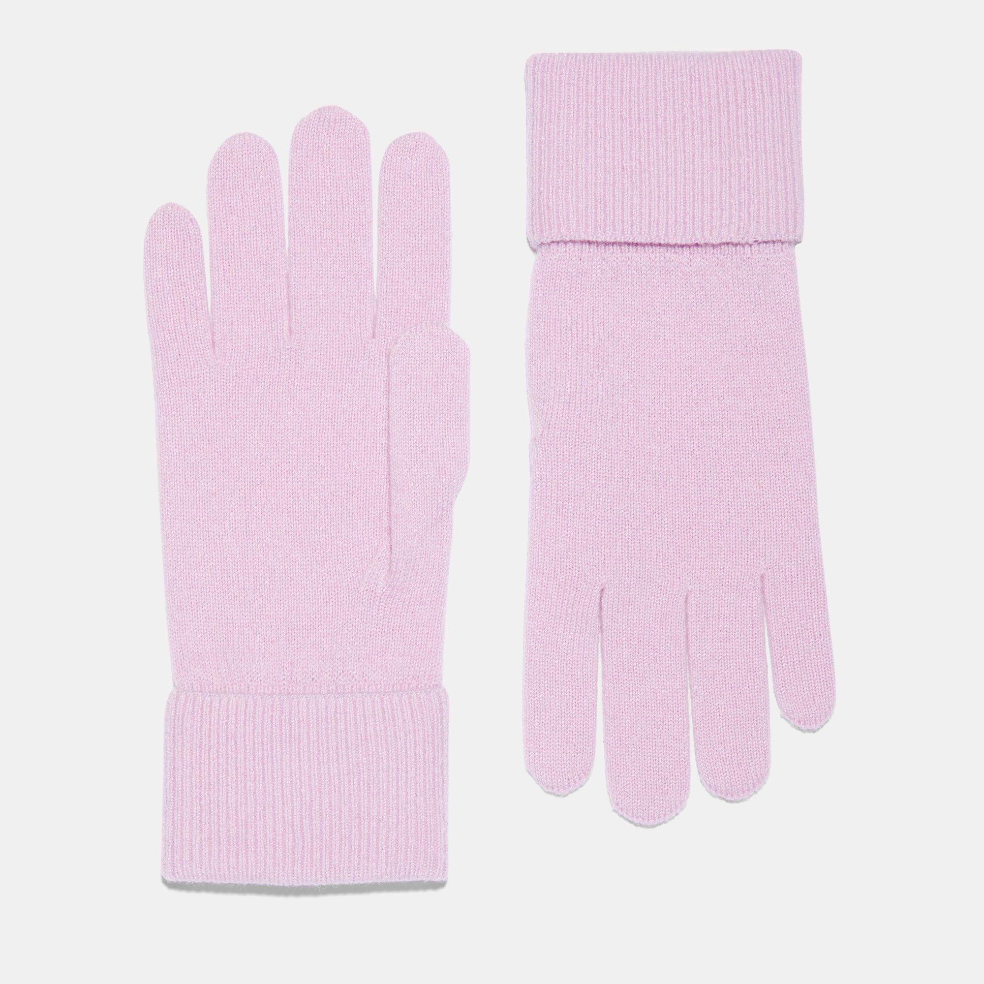 cashmere gloves pink