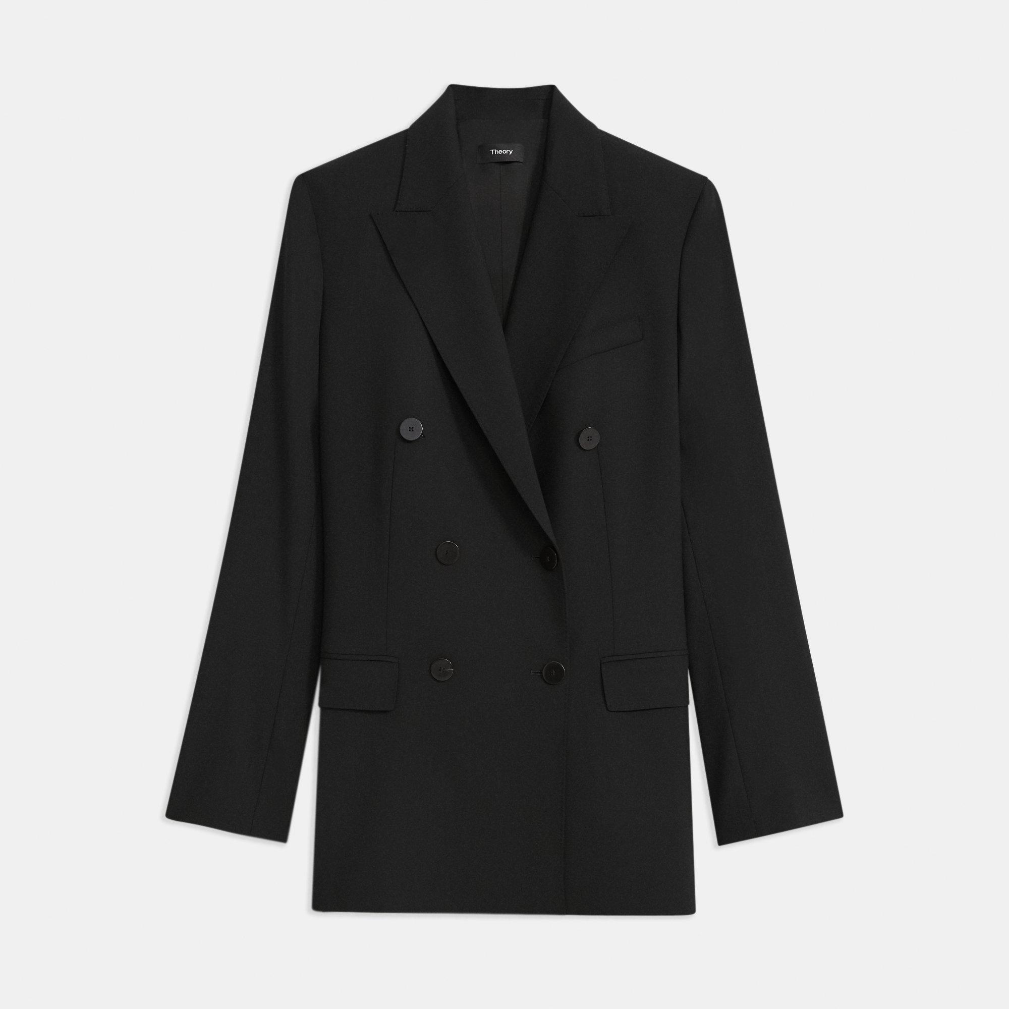 theory double breasted blazer dress