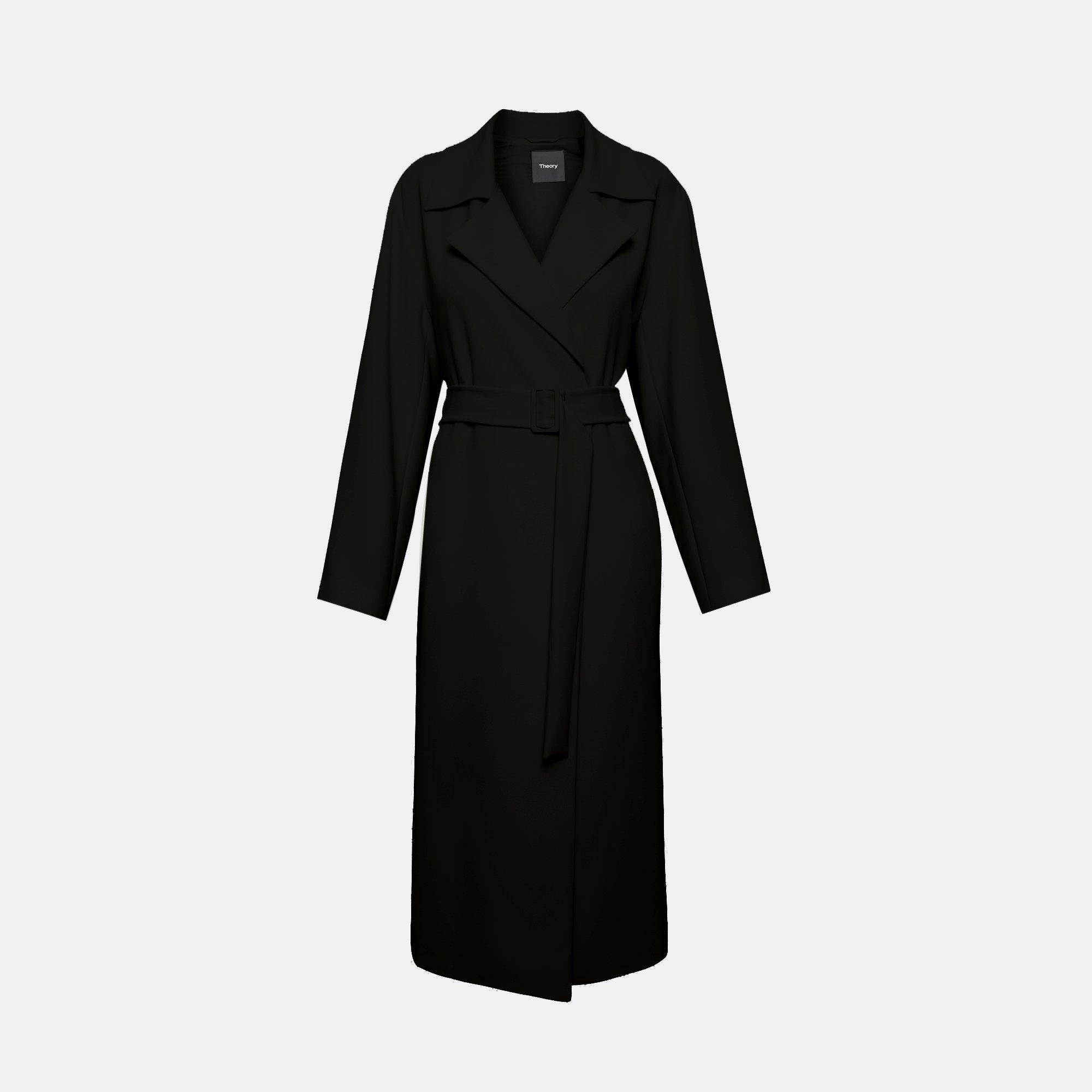 Classic Crepe Simple Trench | Theory