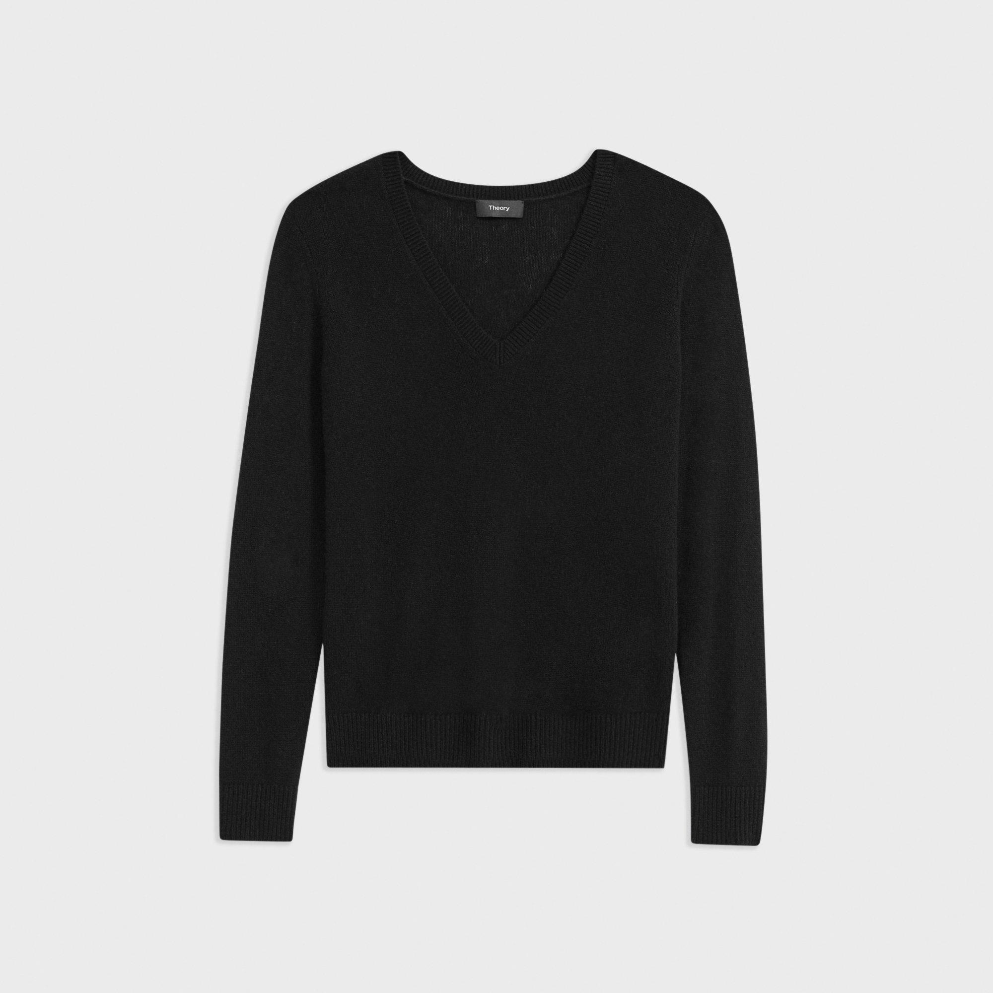 V-Neck Sweater in Feather Cashmere 0 - click to view larger image