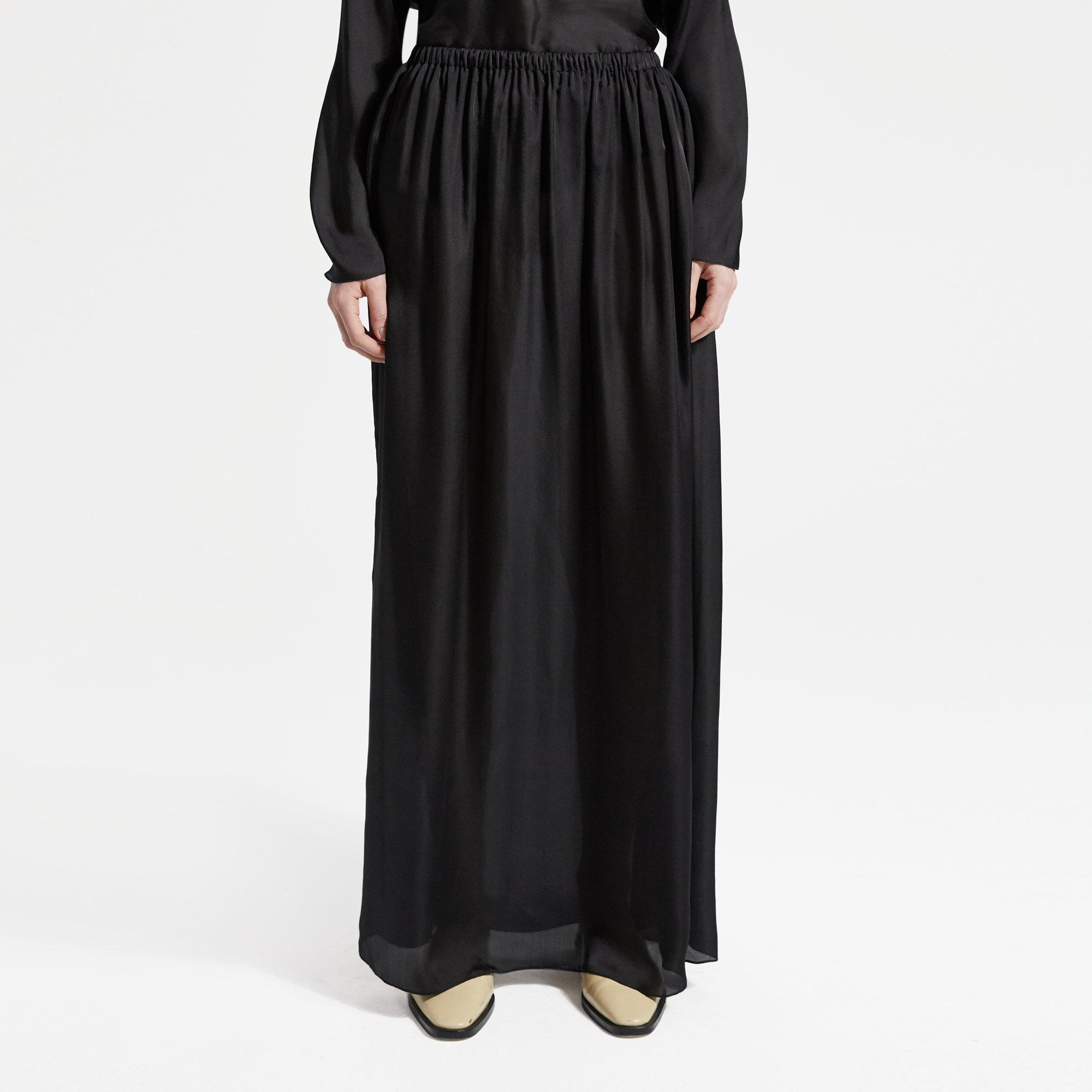 Silk Charmeuse Pull-On Skirt | Theory