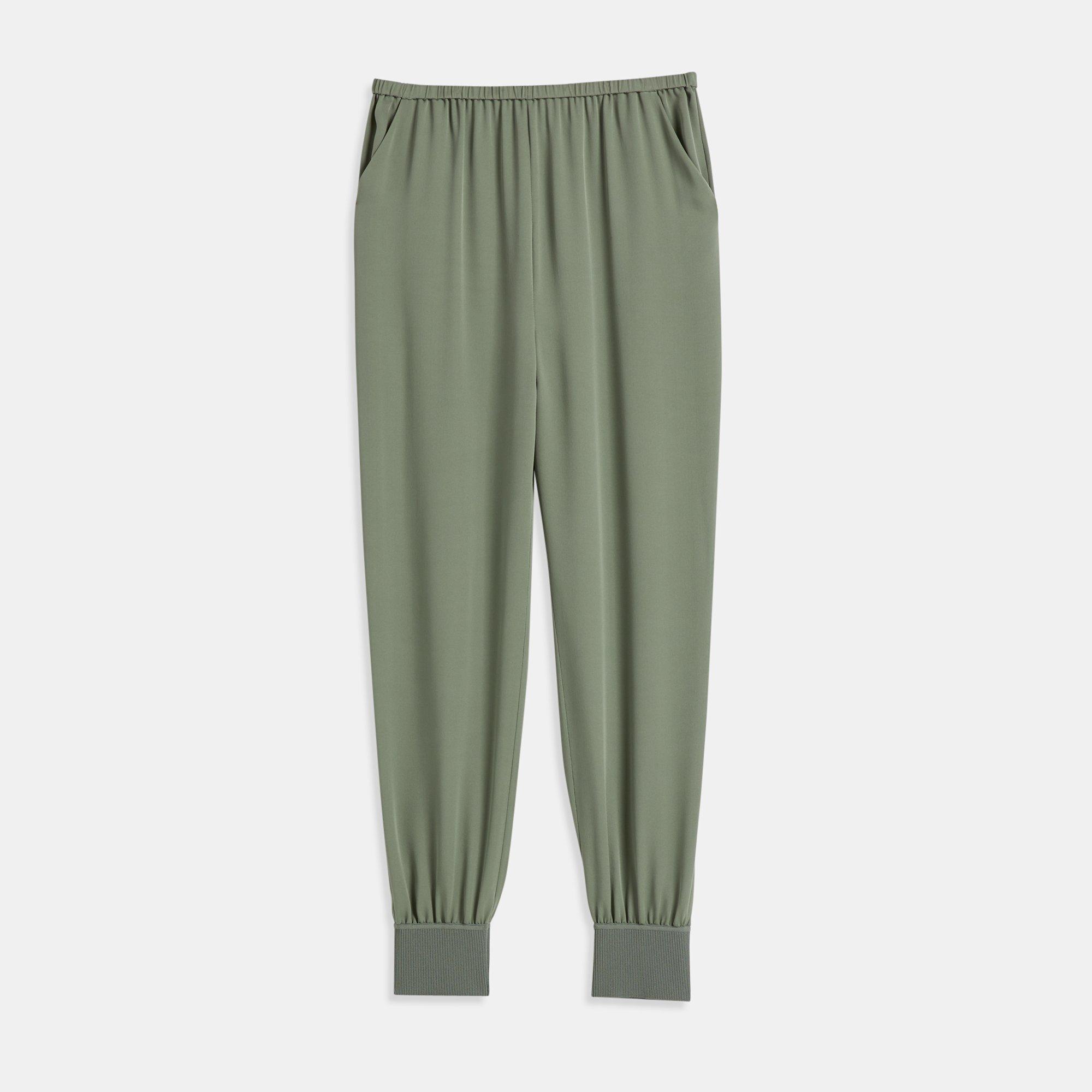 theory silk jogger pants