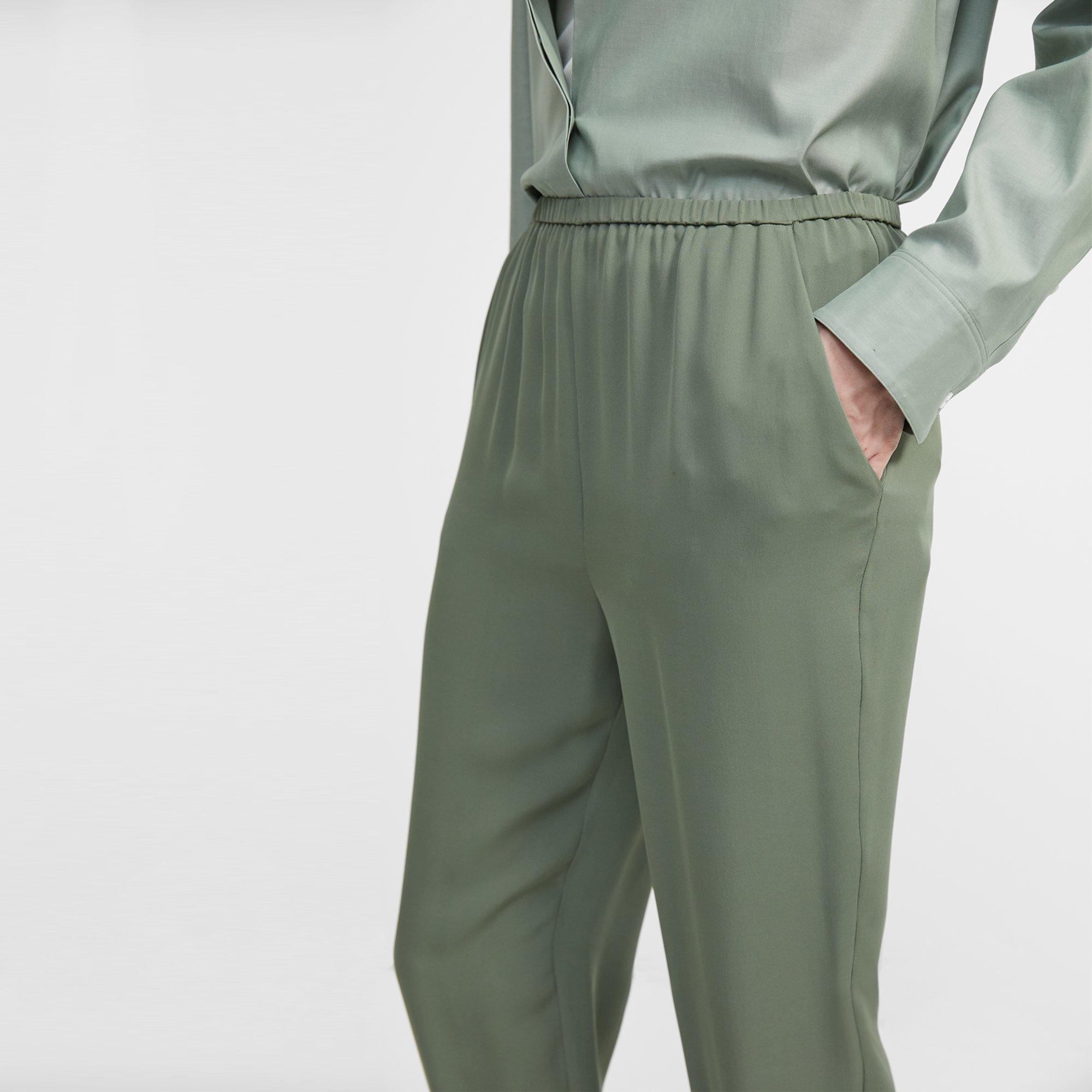 theory silk jogger pants