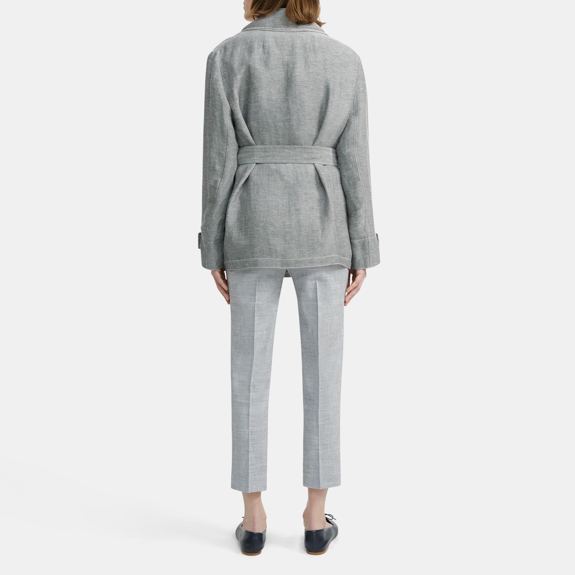 Linen Twill Short Trench 0 - click to view larger image