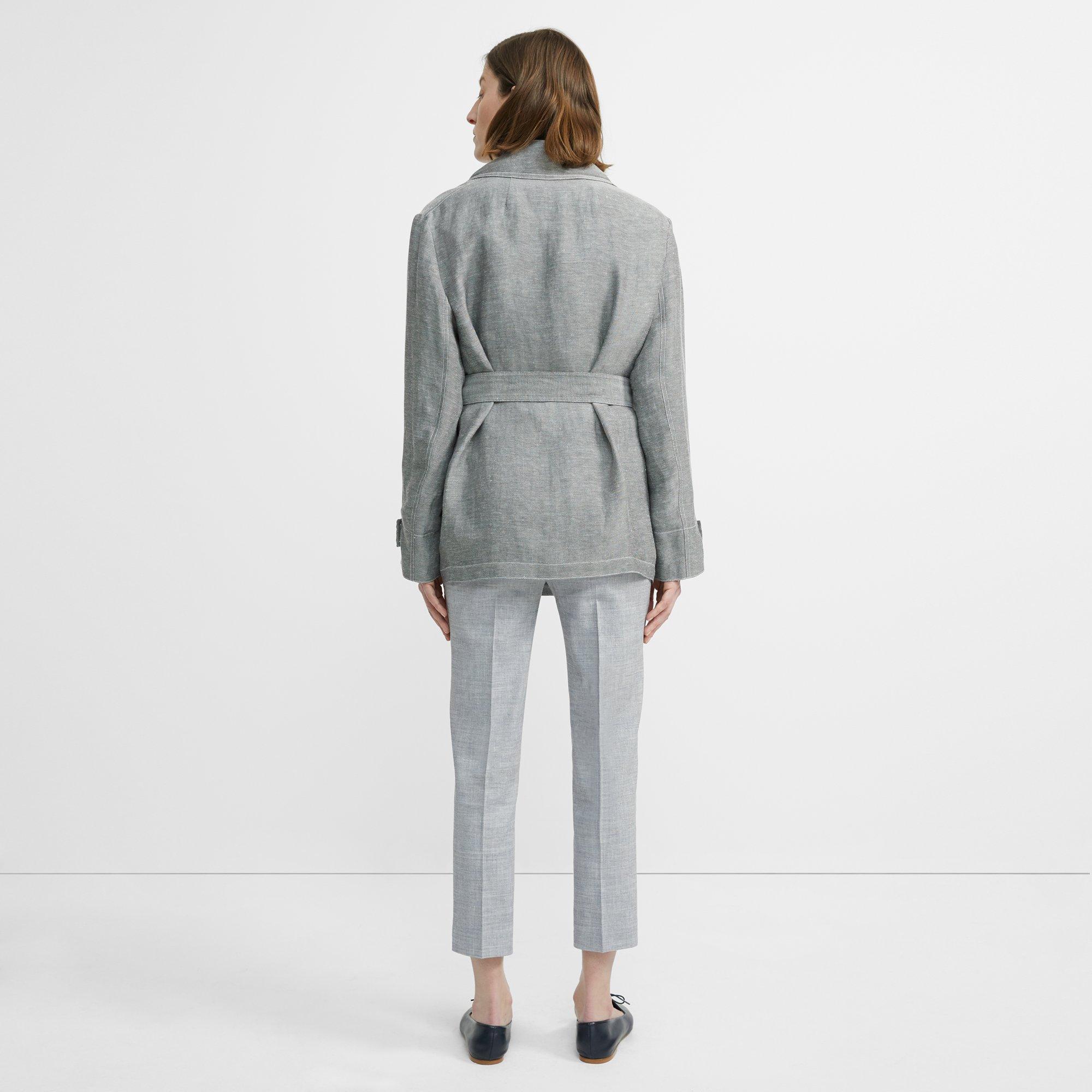 Linen Twill Short Trench 0 - click to view larger image