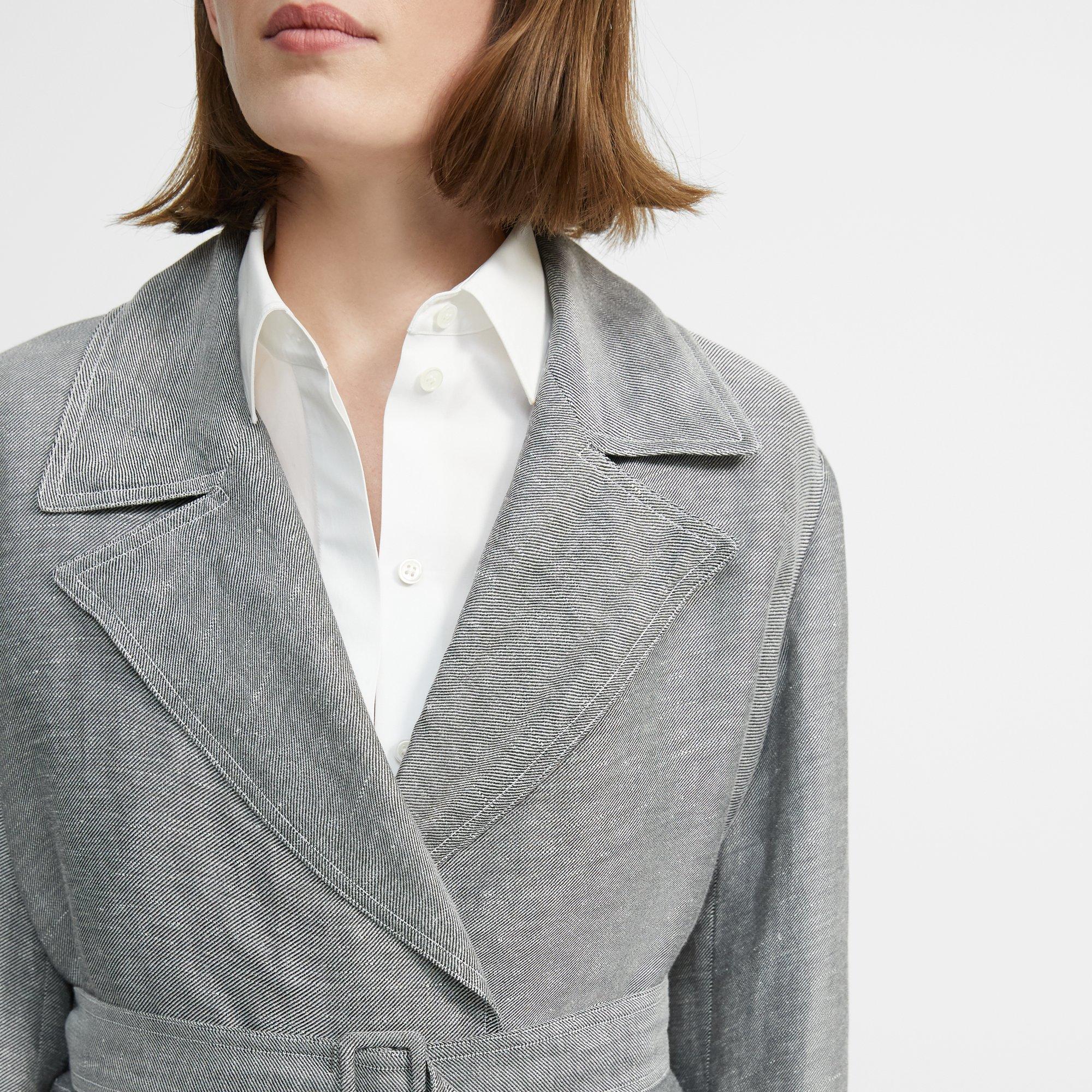 Linen Twill Short Trench 0 - click to view larger image