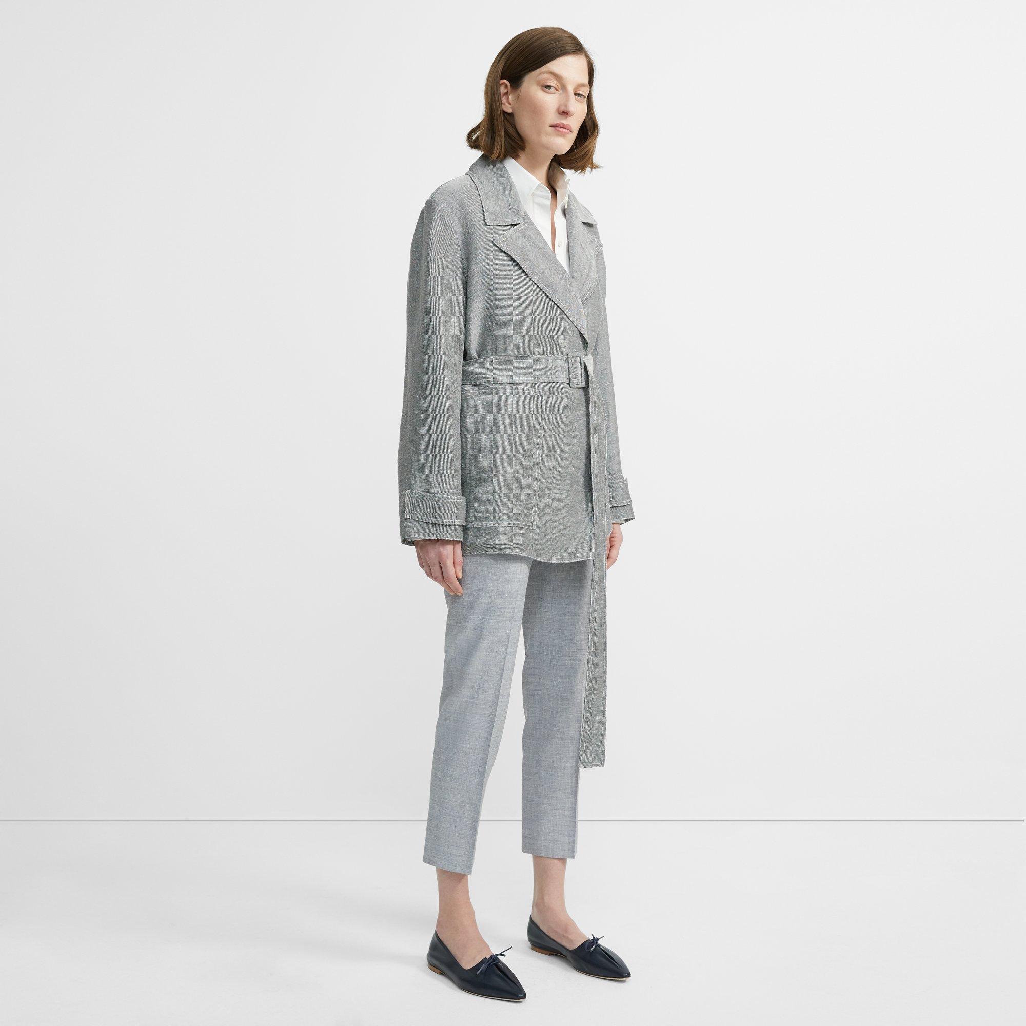 Linen Twill Short Trench 0 - click to view larger image