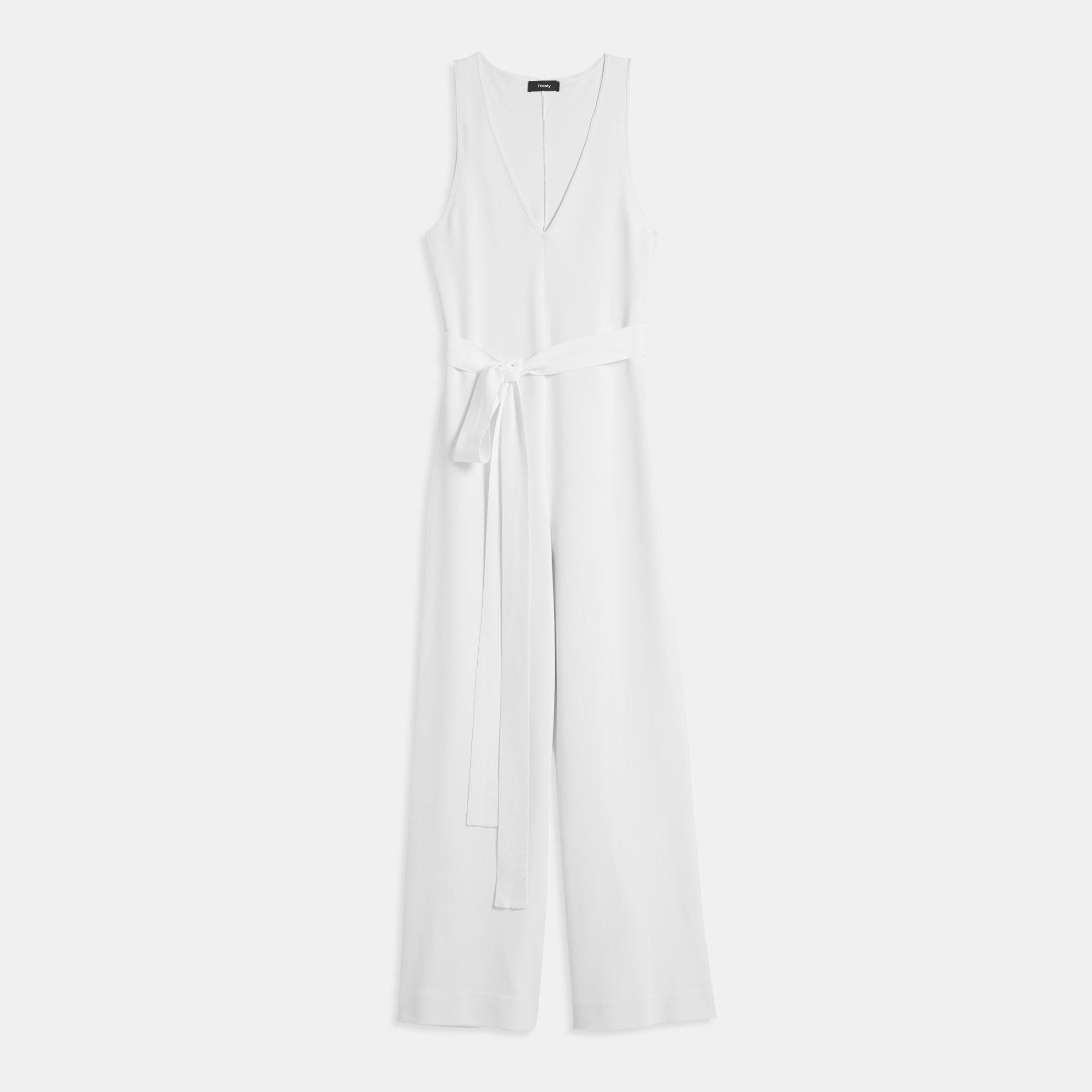 theory white jumpsuit