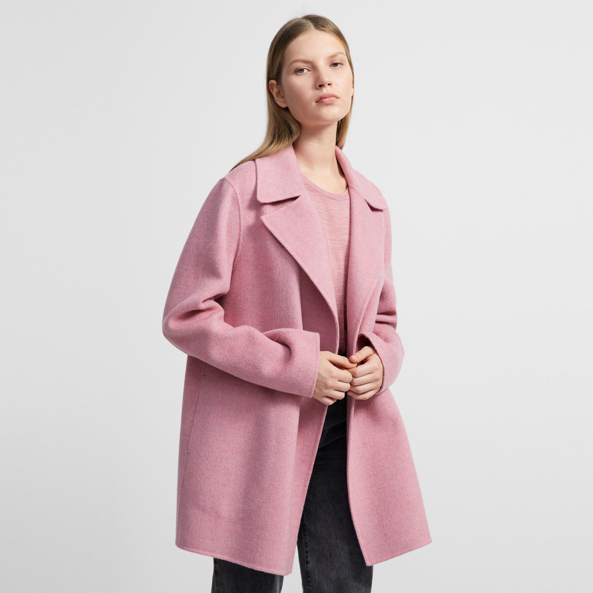 theory double faced cashmere coat