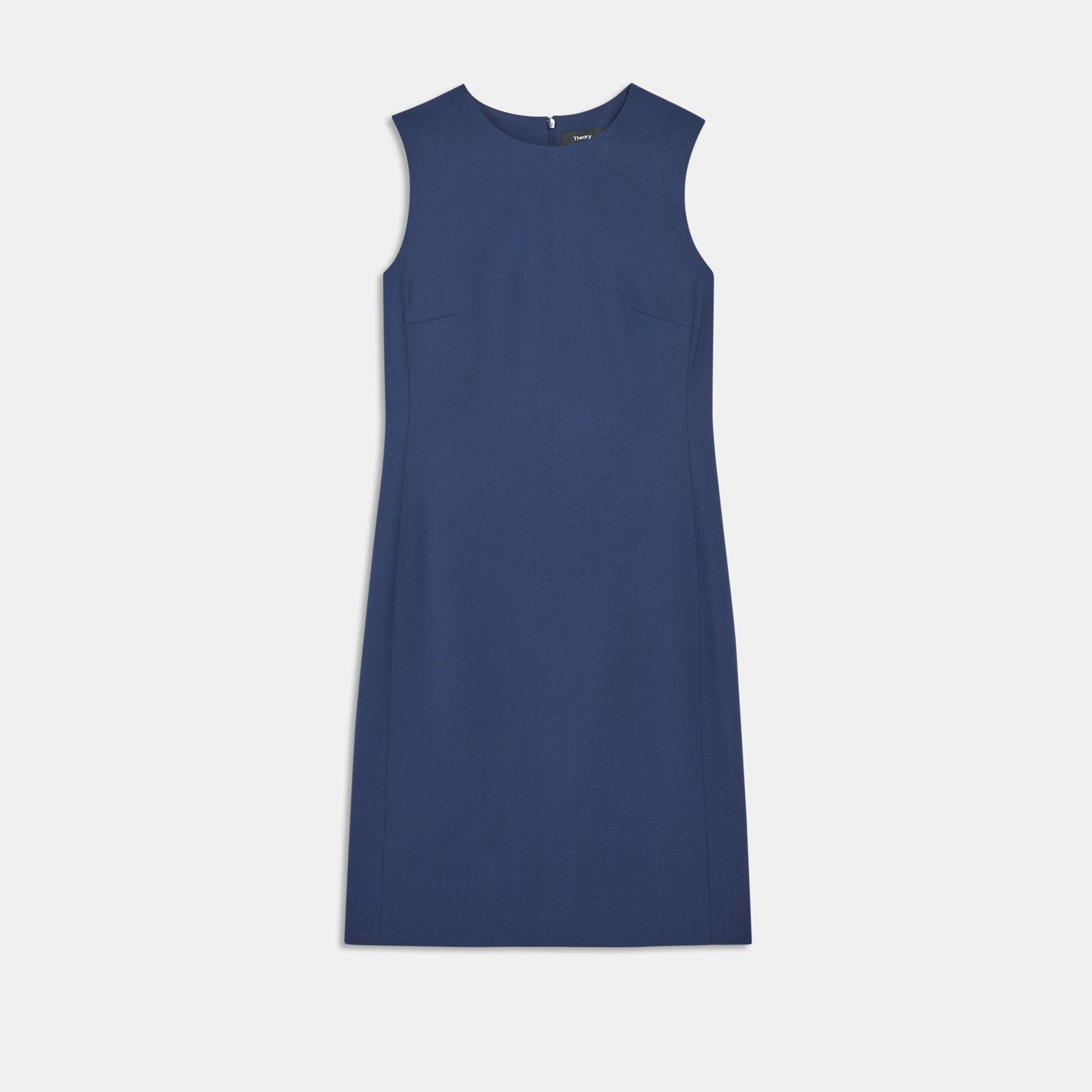 blue sleeveless dress