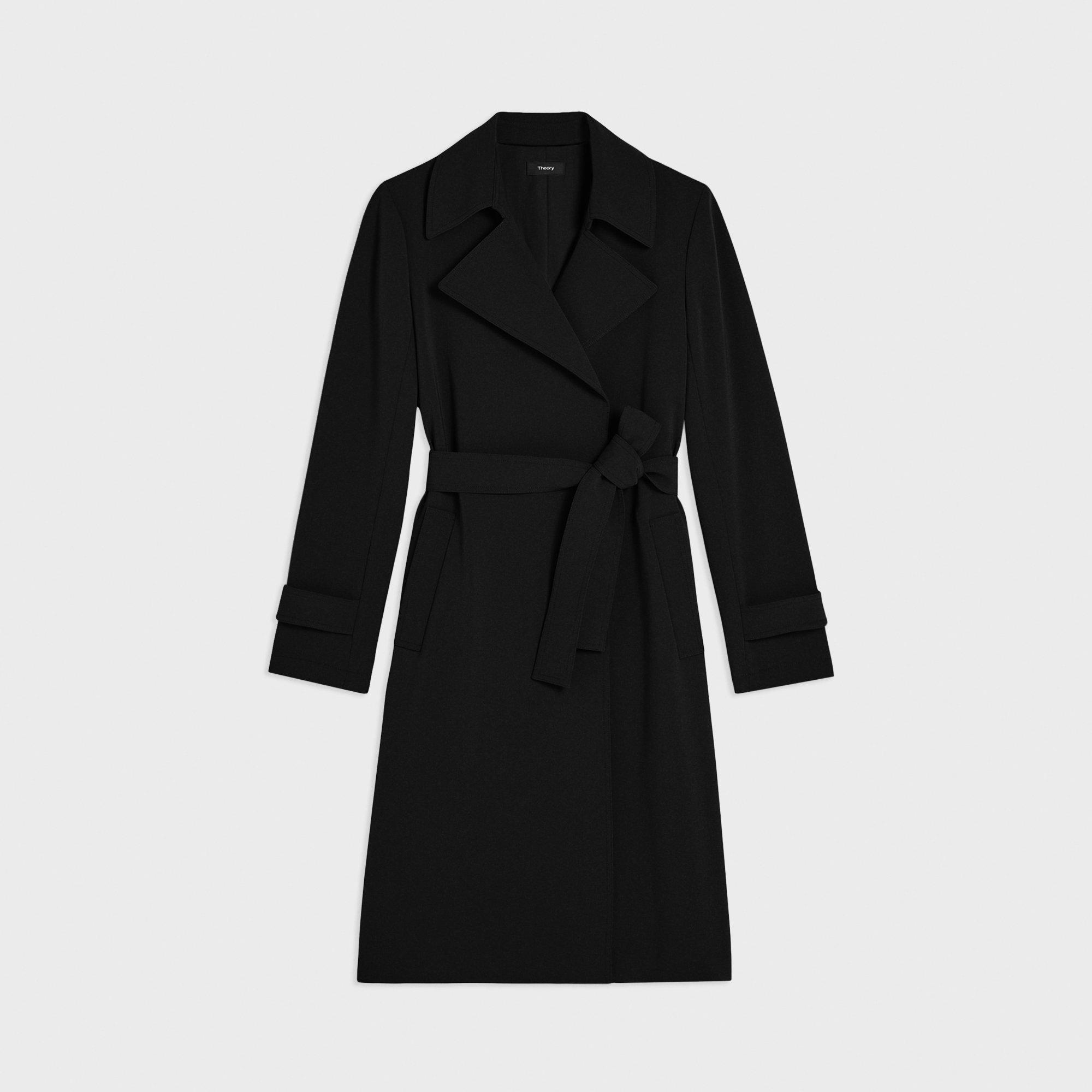Oaklane Trench Coat in Crepe 0 - click to view larger image