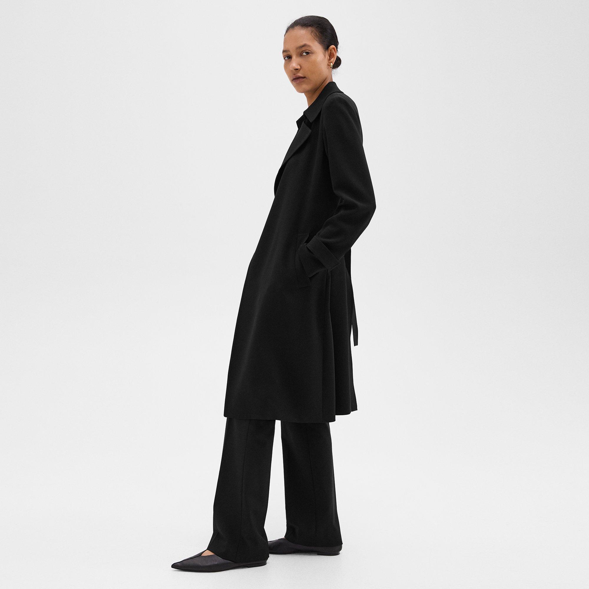 Oaklane Trench Coat in Crepe 0 - click to view larger image