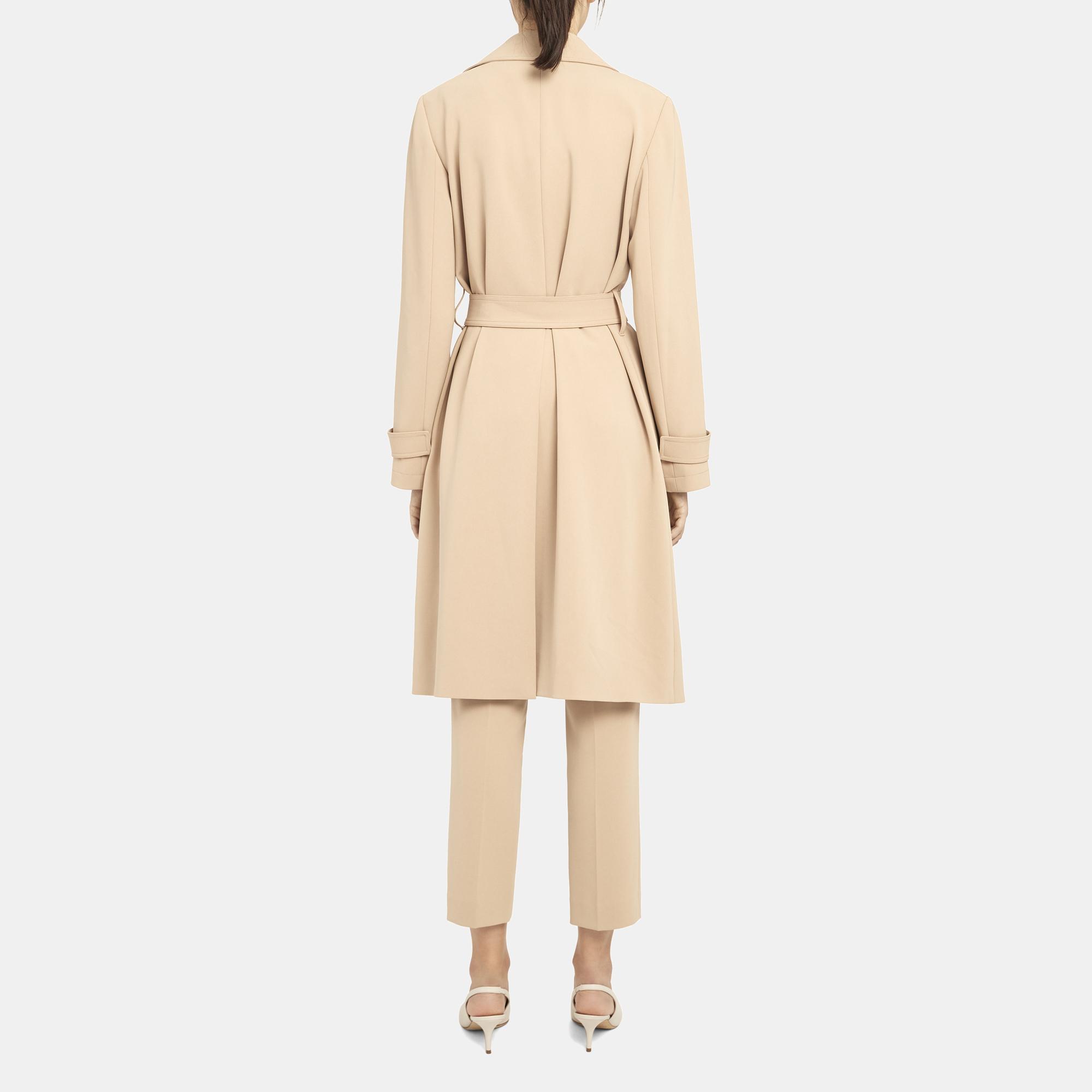 Oaklane Trench Coat in Crepe 0 - click to view larger image
