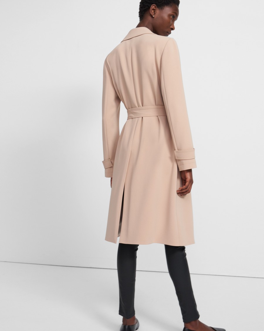 Oaklane Trench Coat in Crepe 0 - click to view larger image